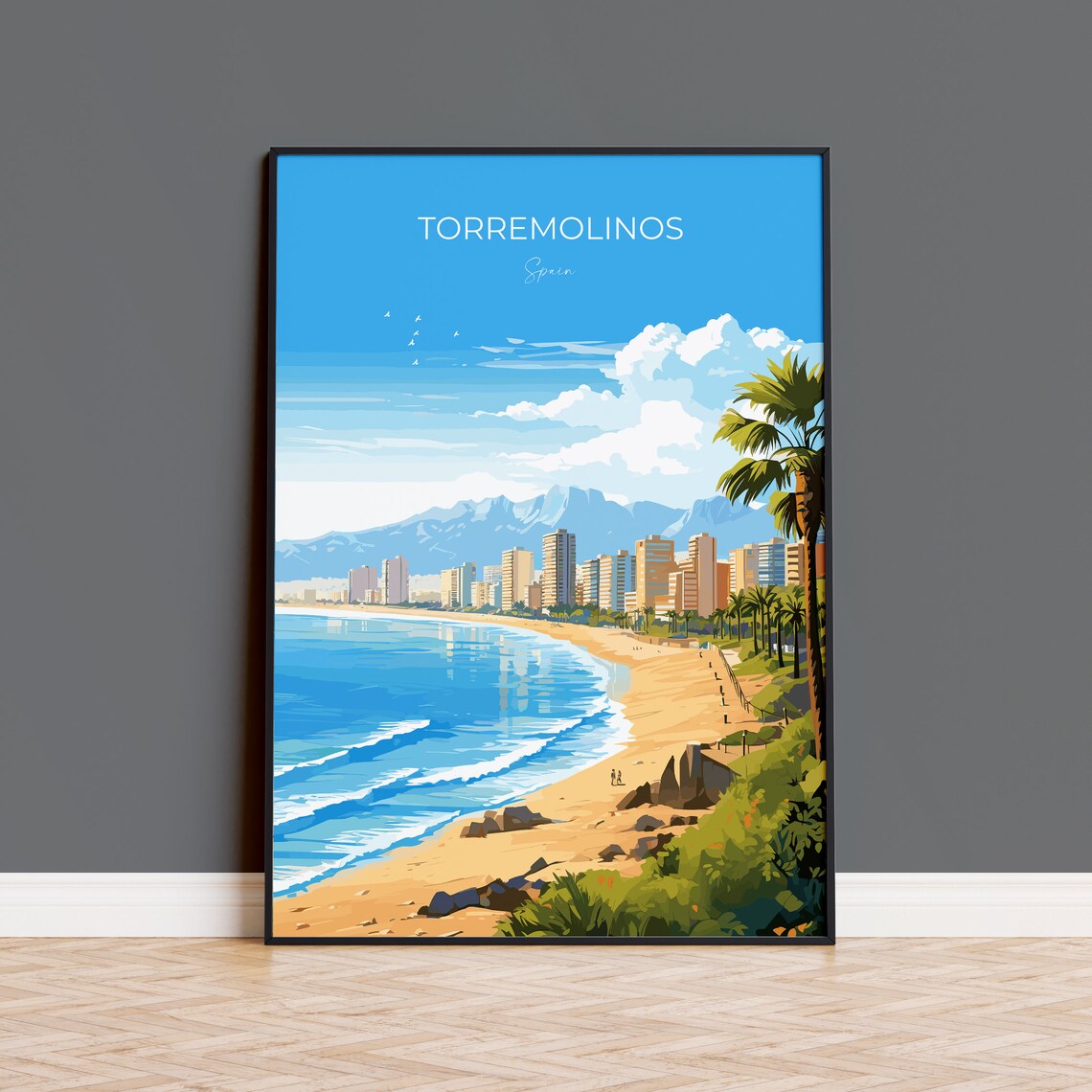Torremolinos Travel Poster, Costa Del Sol Art Print