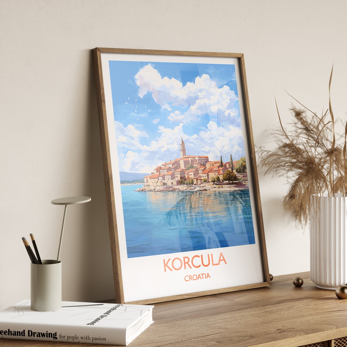 Korcula Travel Poster, Croatia Place Print - Image 3