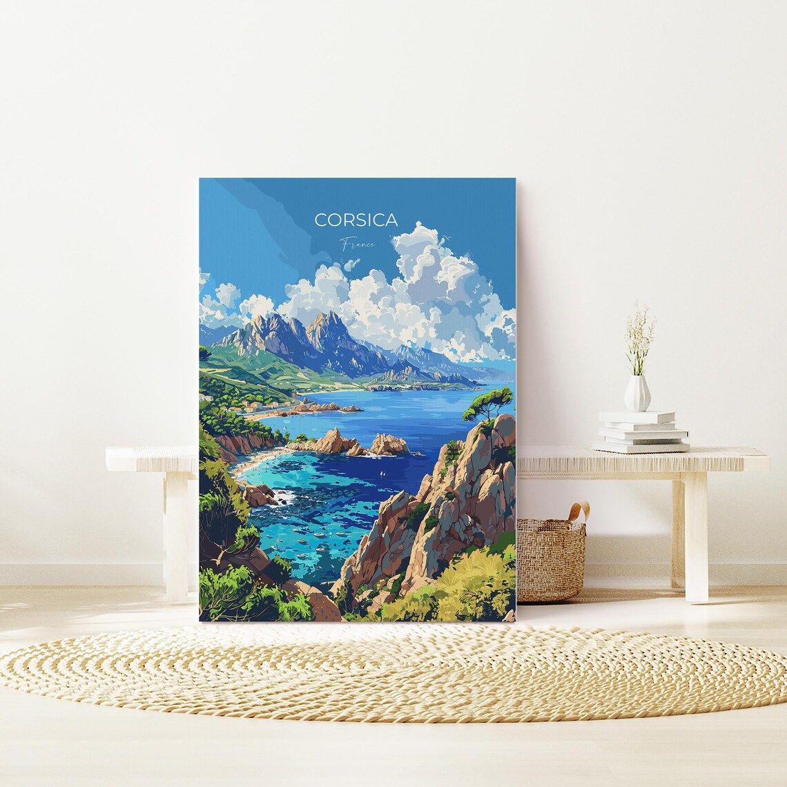 Corsica Travel Poster, France Travel Art Print - Image 2