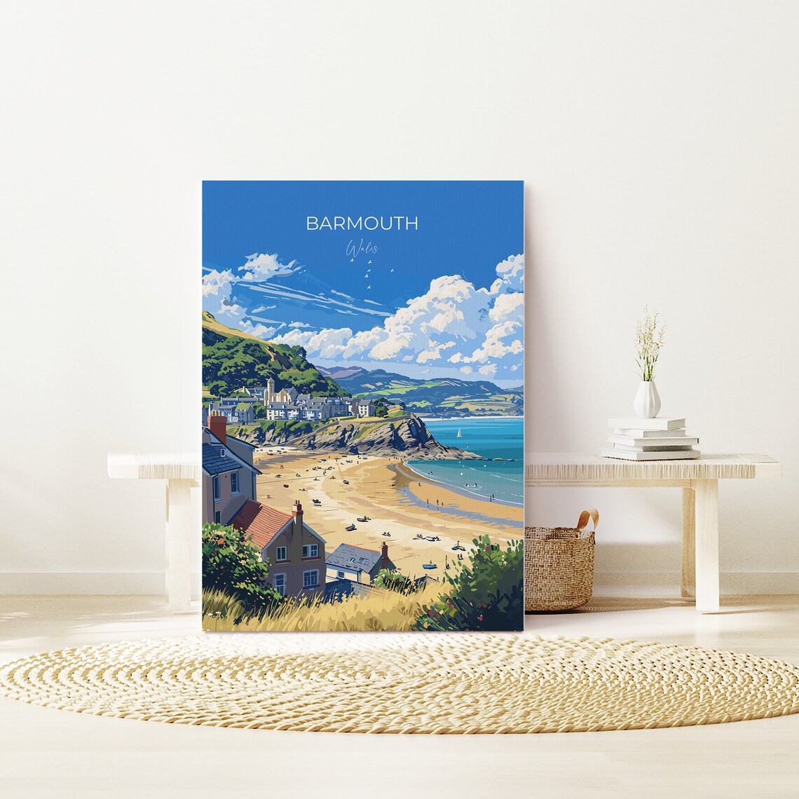 Barmouth Wales Coastal Town Seafront Golden Sands Bay Poster - Image 3