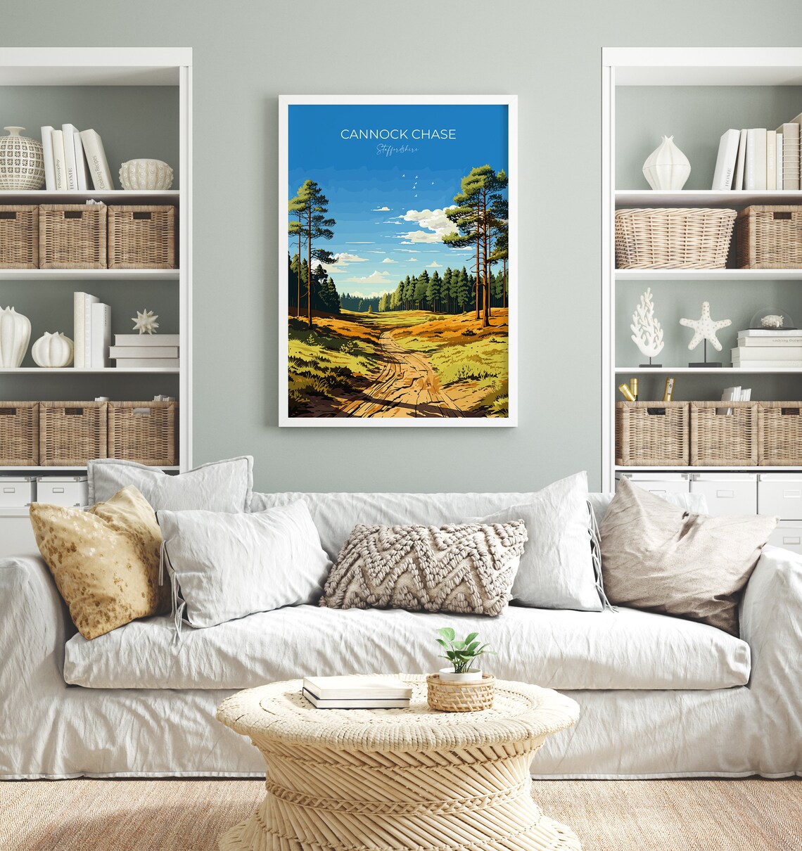 Cannock Chase Travel Poster Travel Print Of Cannock Chase England Staffordshire Art Cannock Chase Art Lovers Gift Wall Art Print - Image 4
