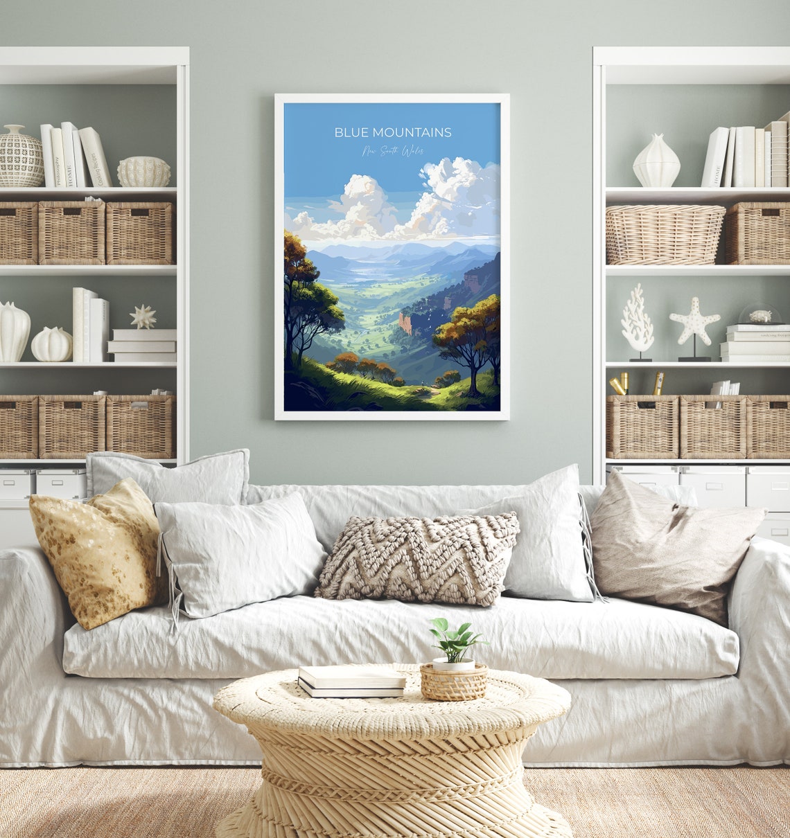 Blue Mountains New South Wales Eucalyptus Valley View Travel Poster - Image 4