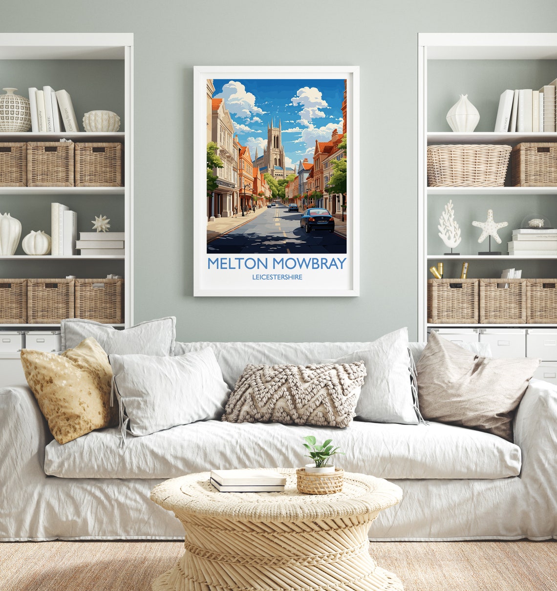 Melton Mowbray Travel Print Wall Art Travel Poster Of Melton Mowbray England Leicestershire Art Lovers Gift English Countryside - Image 4