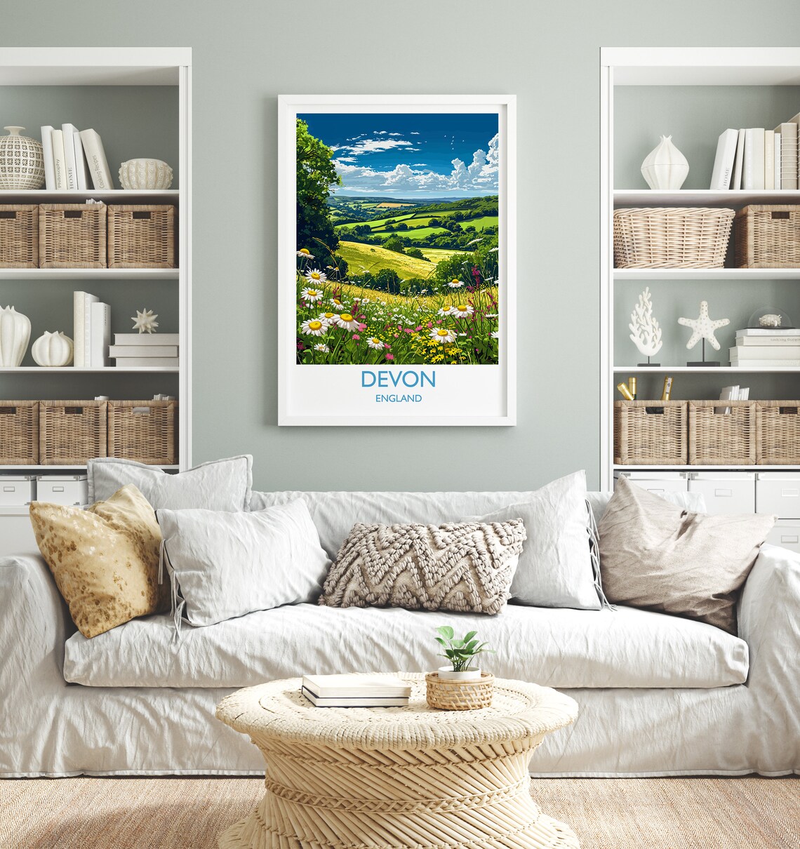 Devon England Travel Poster, Countryside Art Print - Image 4
