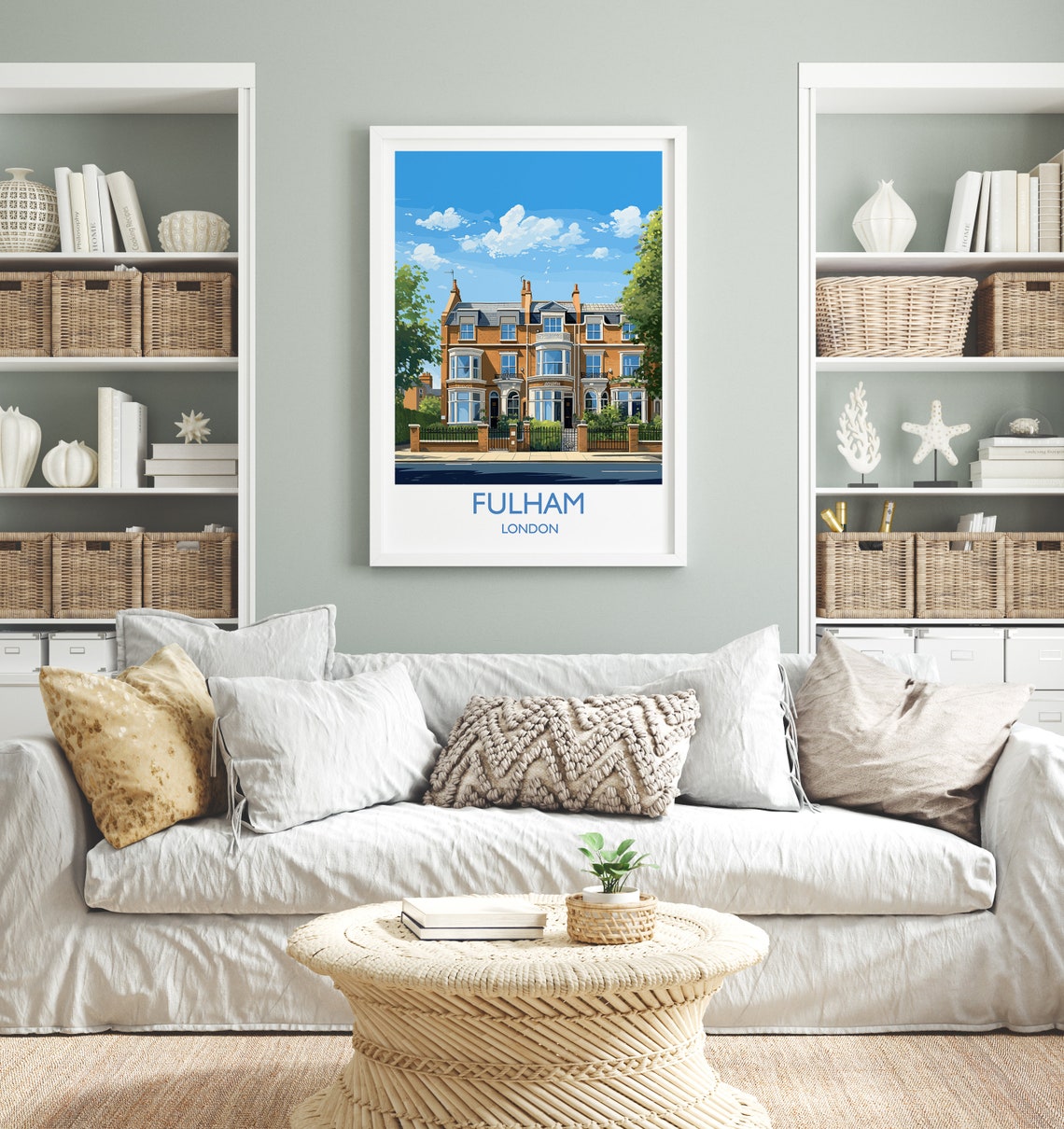 Fulham Travel Poster Wall Art Travel Print Of Fulham London Poster Fulham Art Gift London Art Uk Travel Gift - Image 4