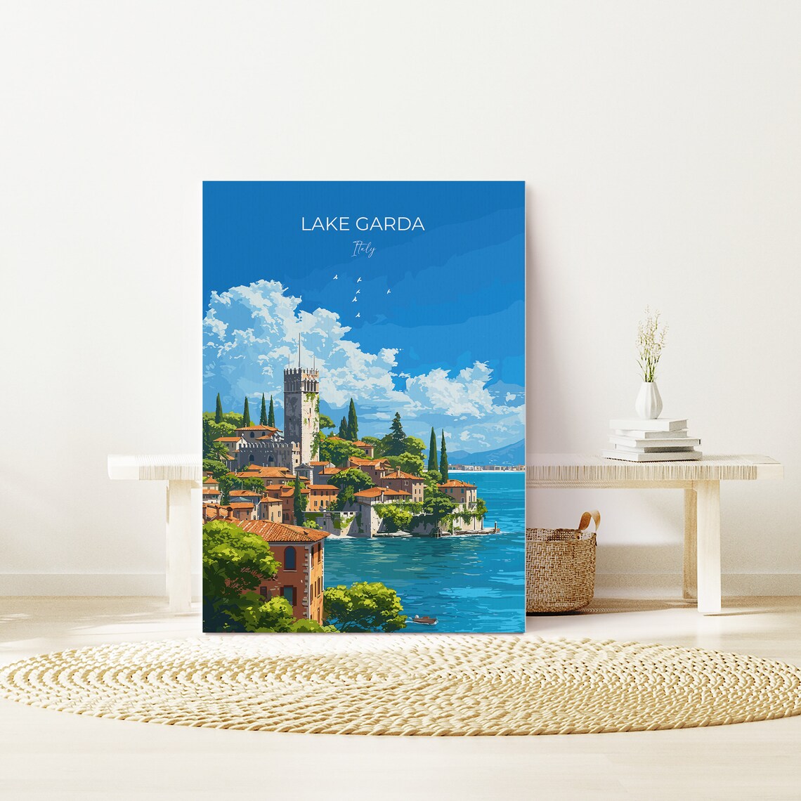 Lake Garda Travel Poster, Italian Lakes Wall Art - Image 3