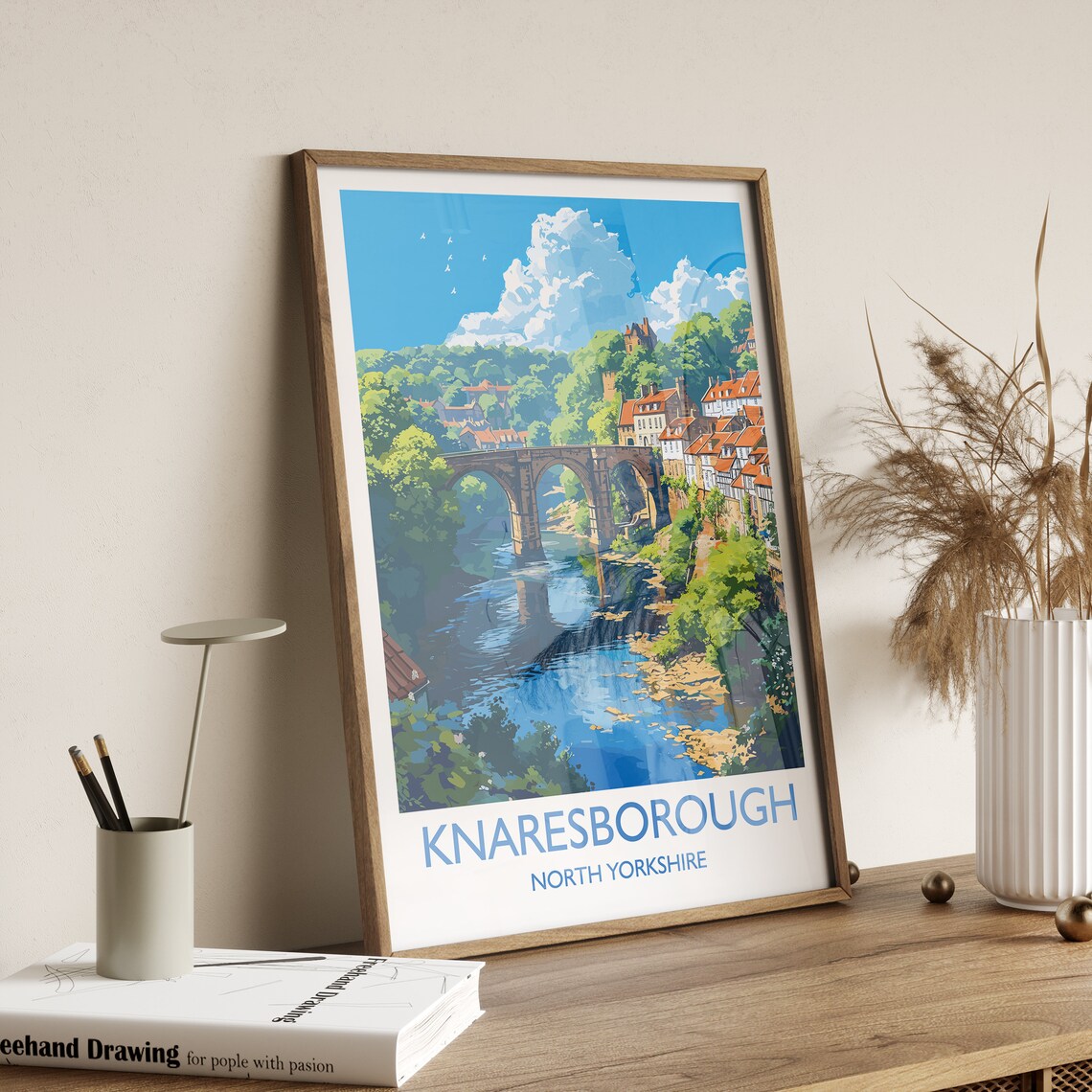 Knaresborough Travel Poster, North Yorkshire Travel Print - Image 3