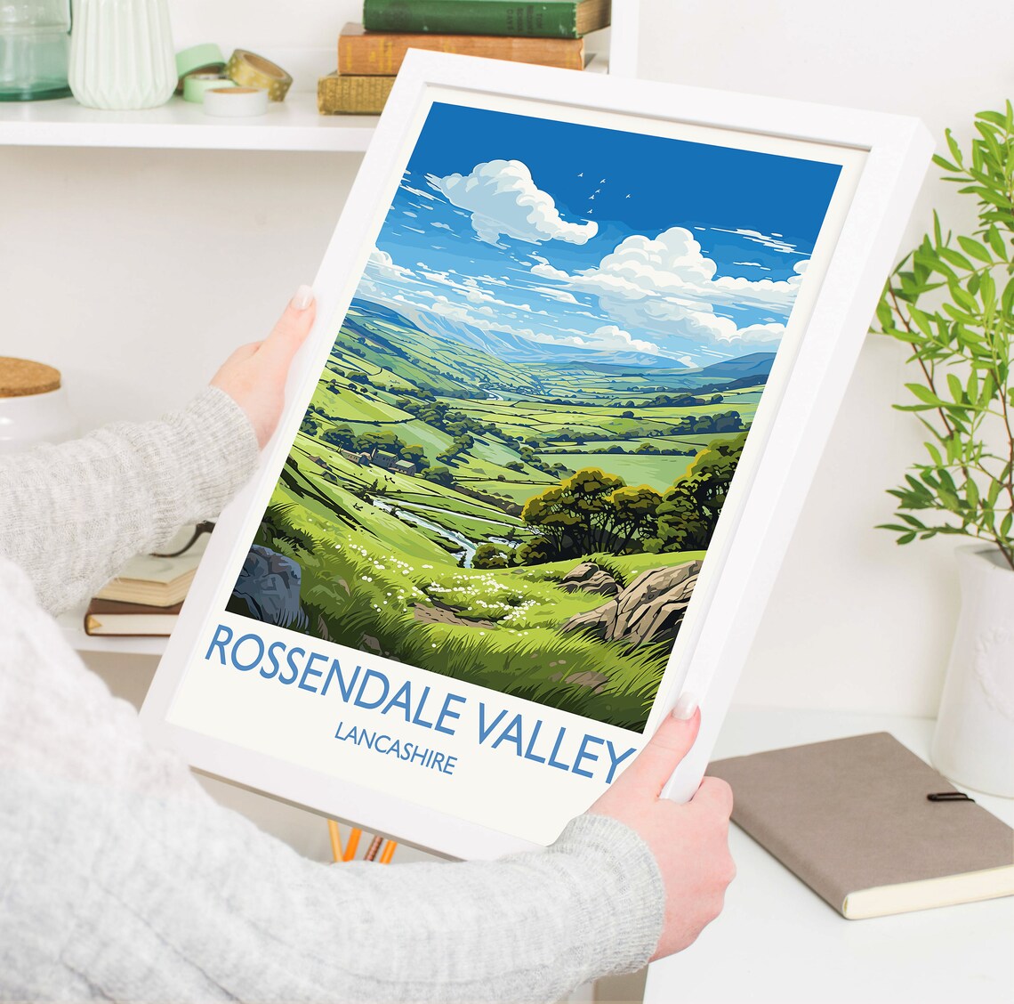 Rossendale Valley Travel Poster, English Countryside - Image 5