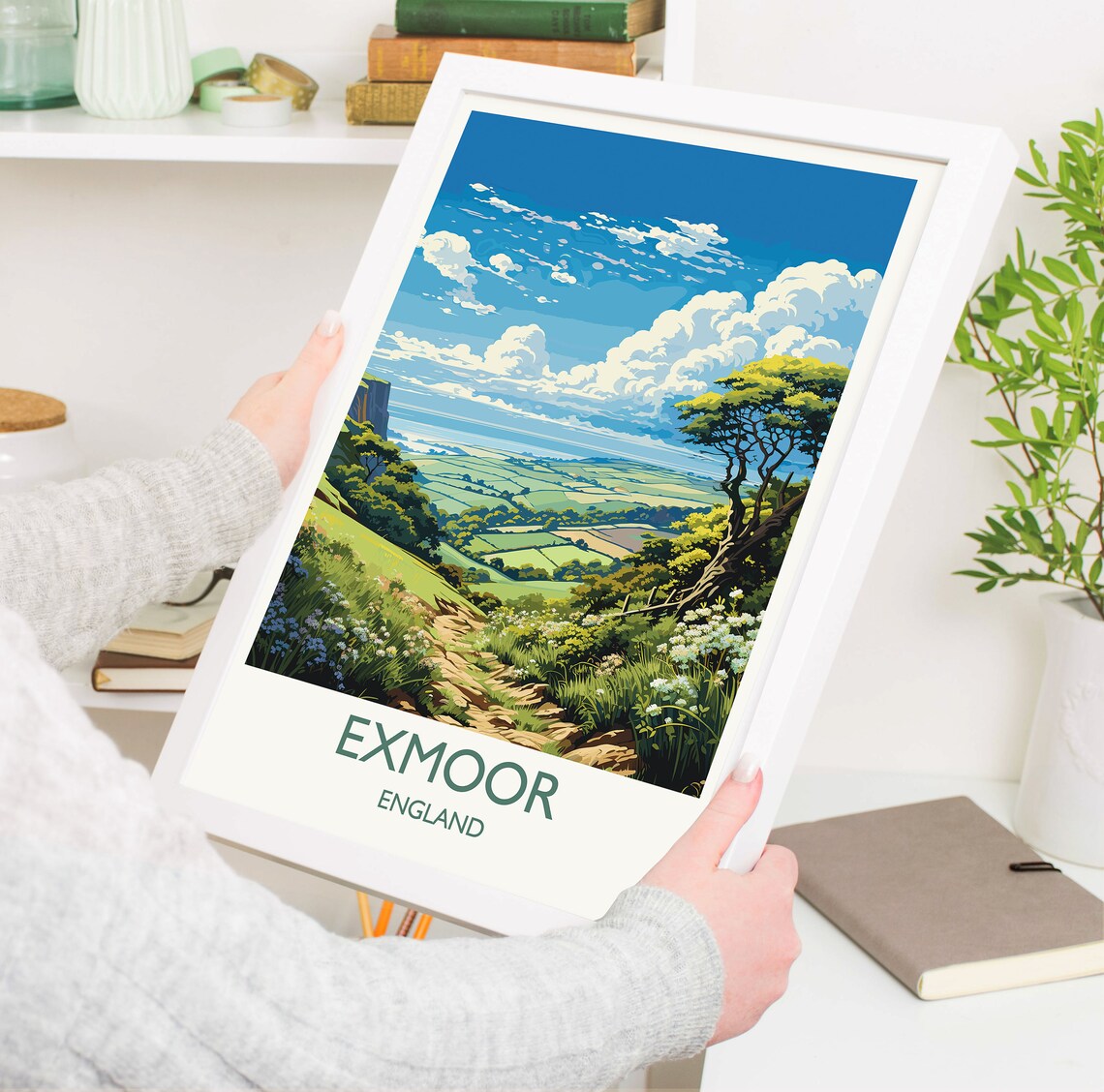 Exmoor Travel Poster, English Countryside Art - Image 5