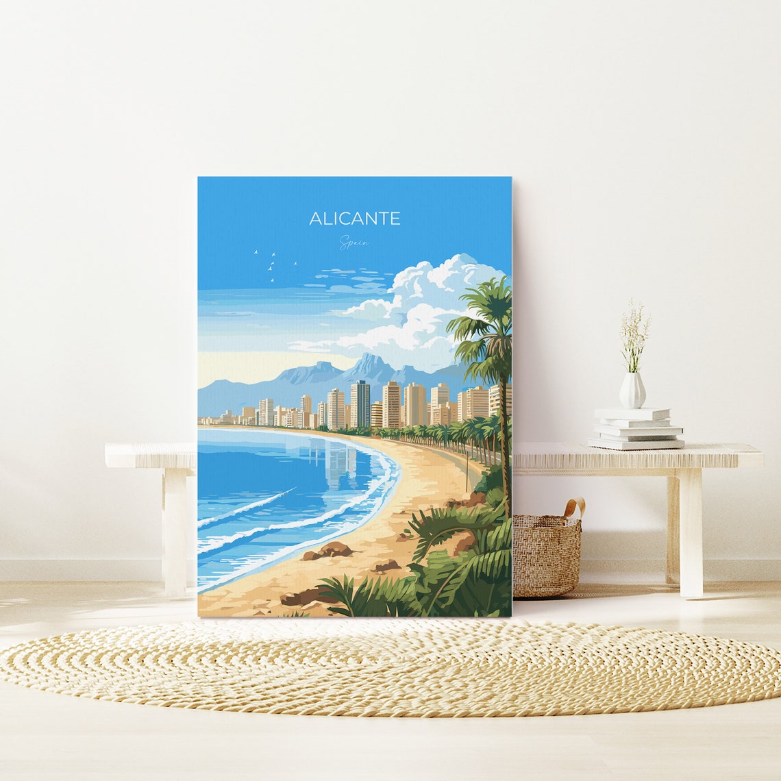 Alicante Travel Print Wall Art Travel Poster Of Alicante Spain Alicante Art Gift Spanish Coast Art - Image 3