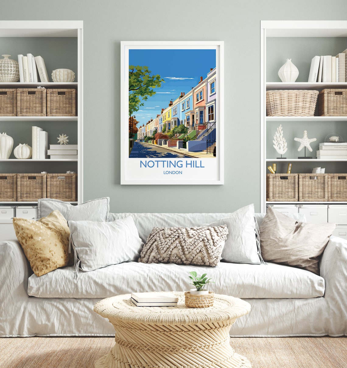 Notting Hill Travel Poster Travel Print Of Notting Hill London Poster Notting Hill Gift Notting Hill Art London Art Uk Travel Gift - Image 4