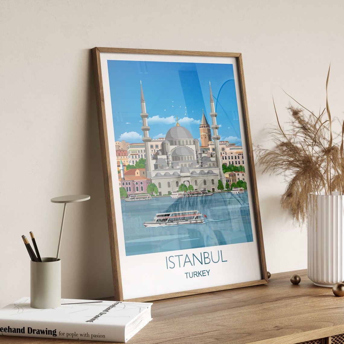 Travel Poster Of Istanbul Travel Print Of Istanbul Istanbul Poster Turkey Turkey Poster - Image 4