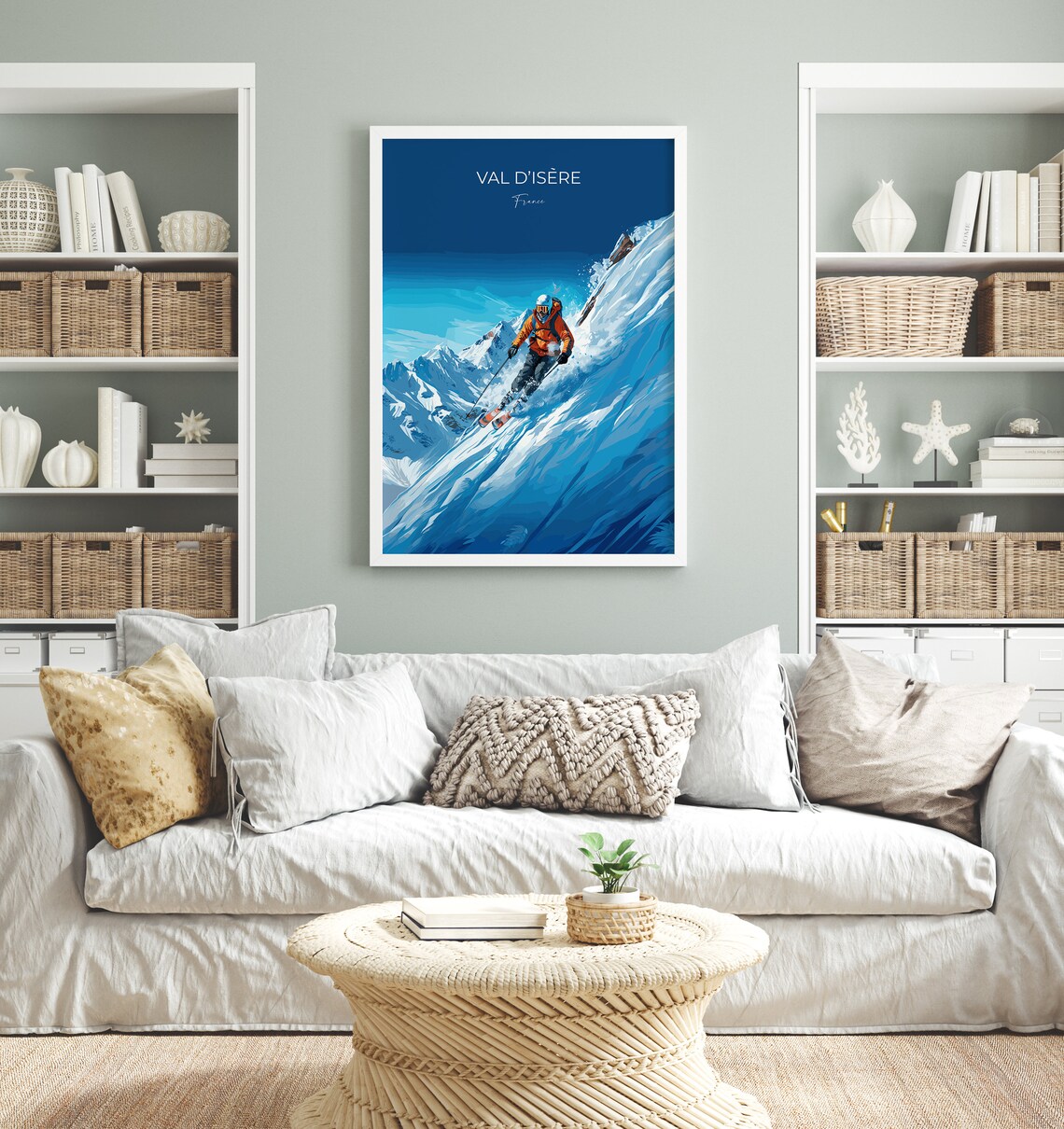 Val Disere Vintage Ski Travel Poster, Art Print - Image 4