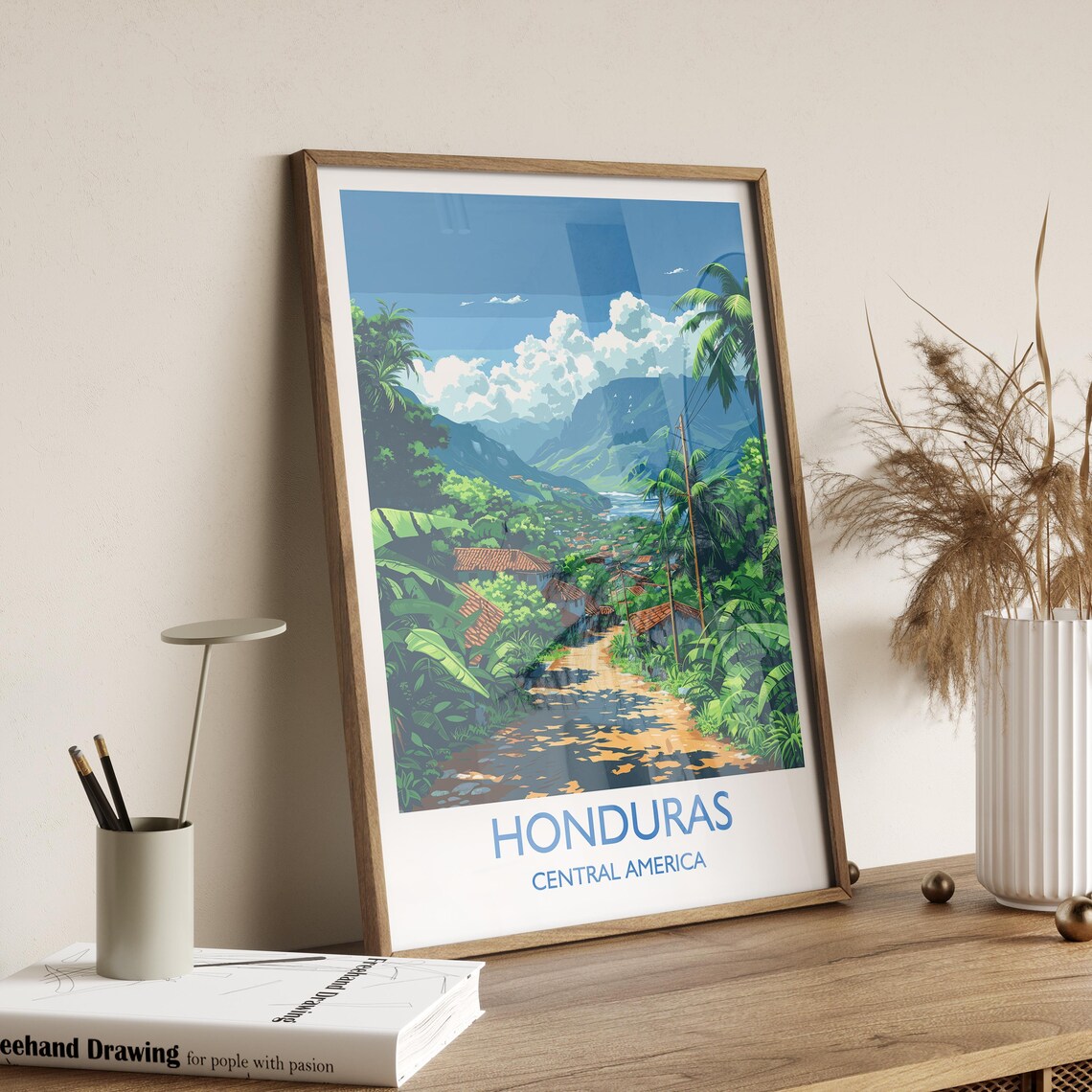 Honduras Travel Print Travel Poster Of Honduras Central America Poster Honduras Wall Art Lovers Gift - Image 2