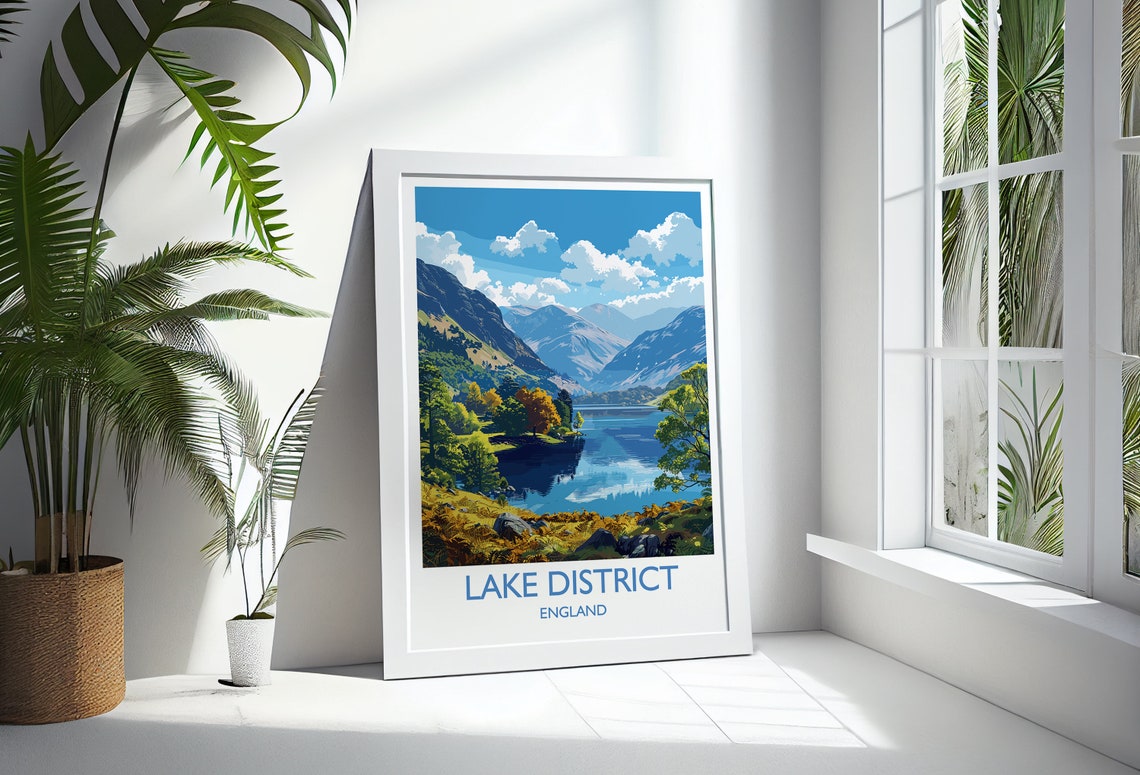 Lake District England Alpine Valley Autumn Trees Lakeside Poster - Image 5