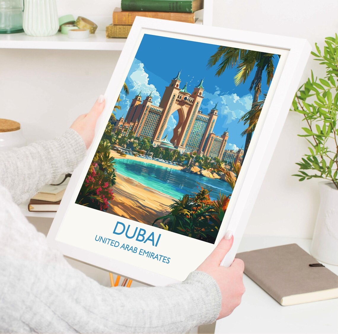 Atlantis The Palm Dubai Resort Travel Poster With White Border - Image 3