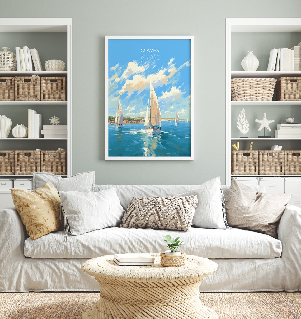 Cowes Sailing Travel Poster, Isle Of Wight - Image 2
