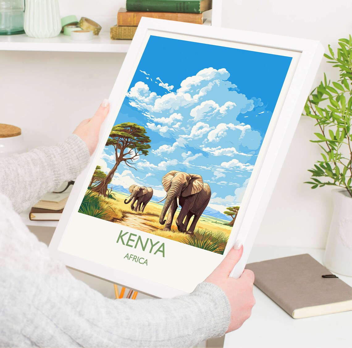Kenya Travel Poster Travel Print Of Kenya Kenya Gift Africa Africa Art Gift Wall Art Print - Image 5