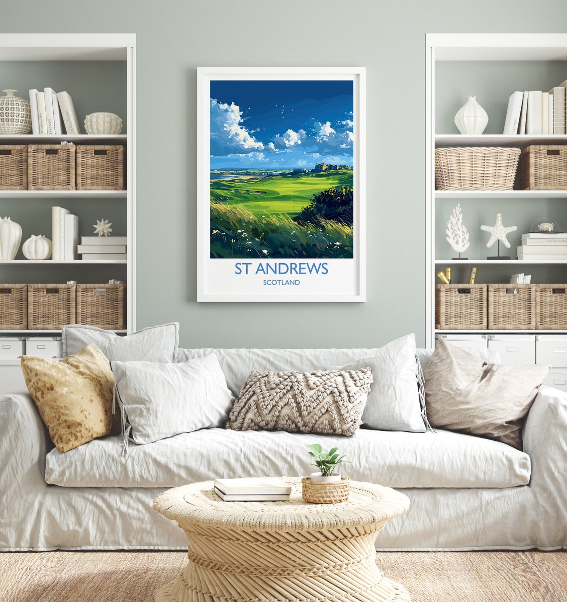 St Andrews Scotland Golf Links Course Seaside Vintage Poster - Image 4
