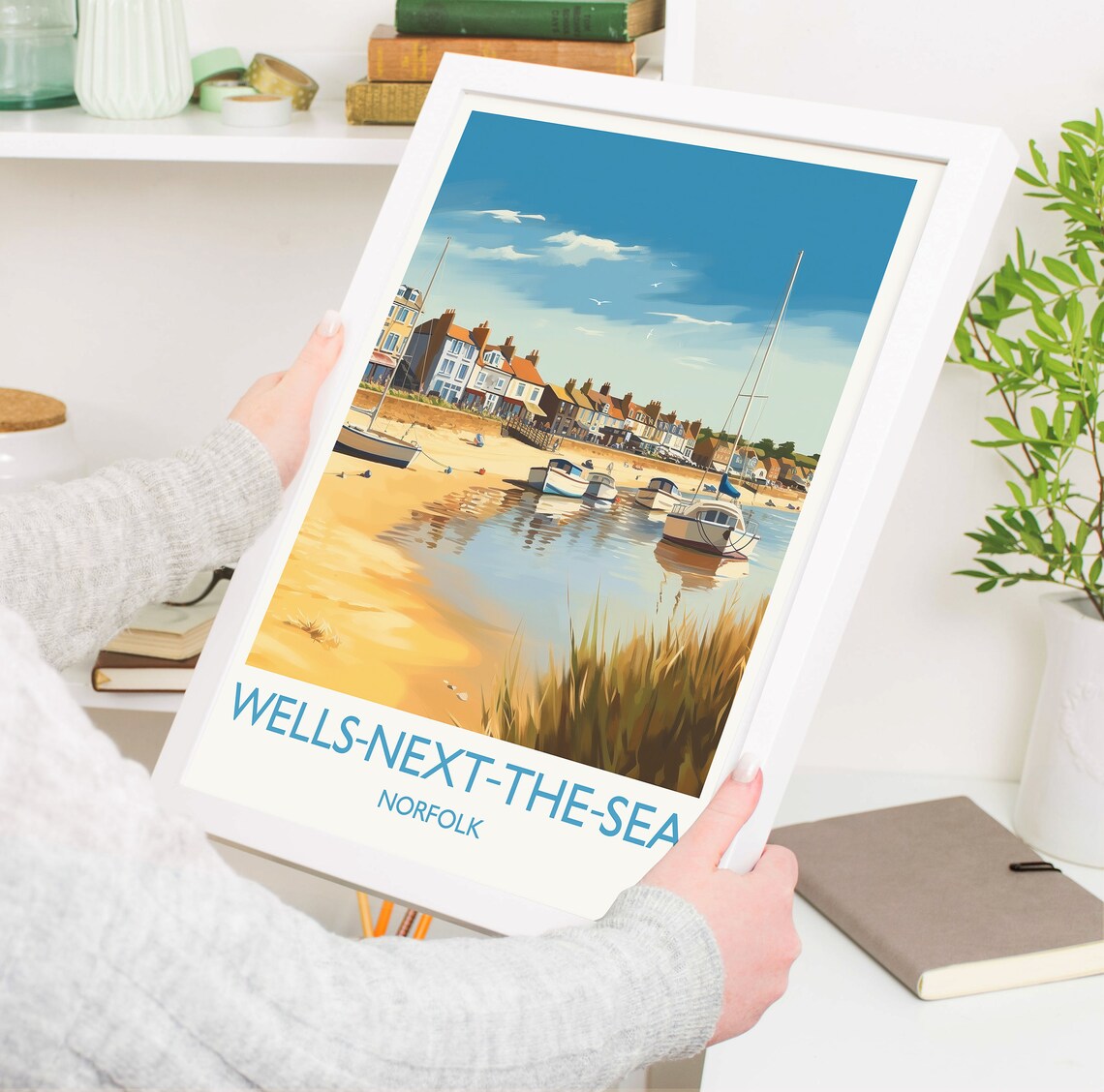 Wells Next The Sea Travel Poster, Norfolk England - Image 5