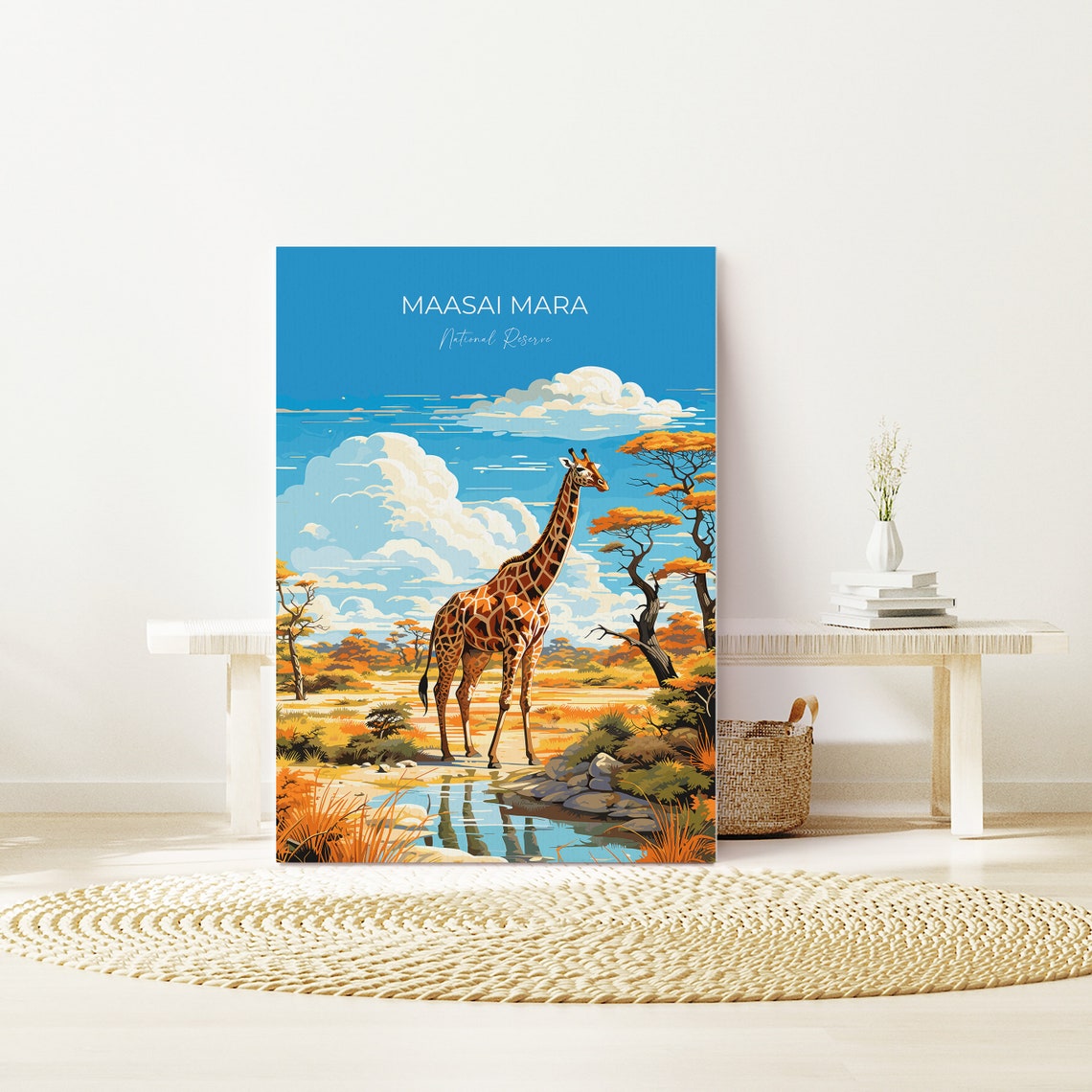 Maasai Mara Travel Poster Wall Art Travel Print Of Maasai Mara Kenya Gift Maasai Mara National Reserve Africa Art Gift - Image 2