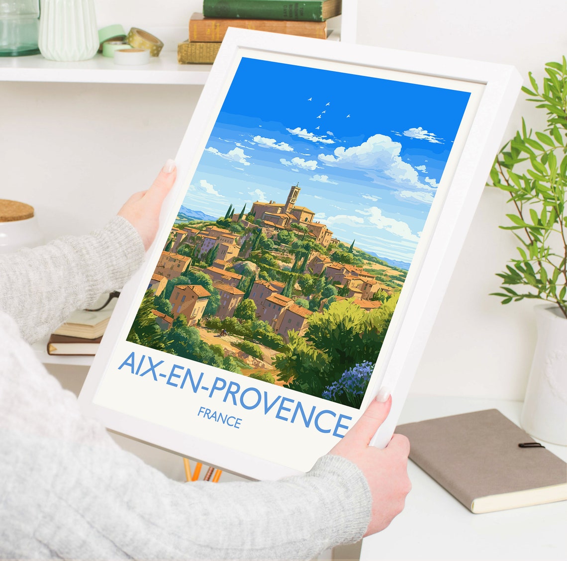 Aix En Provence Travel Print Travel Poster Of Aix En Provence France Provence Art Aix En Provence Gift Wall Art Print - Image 5