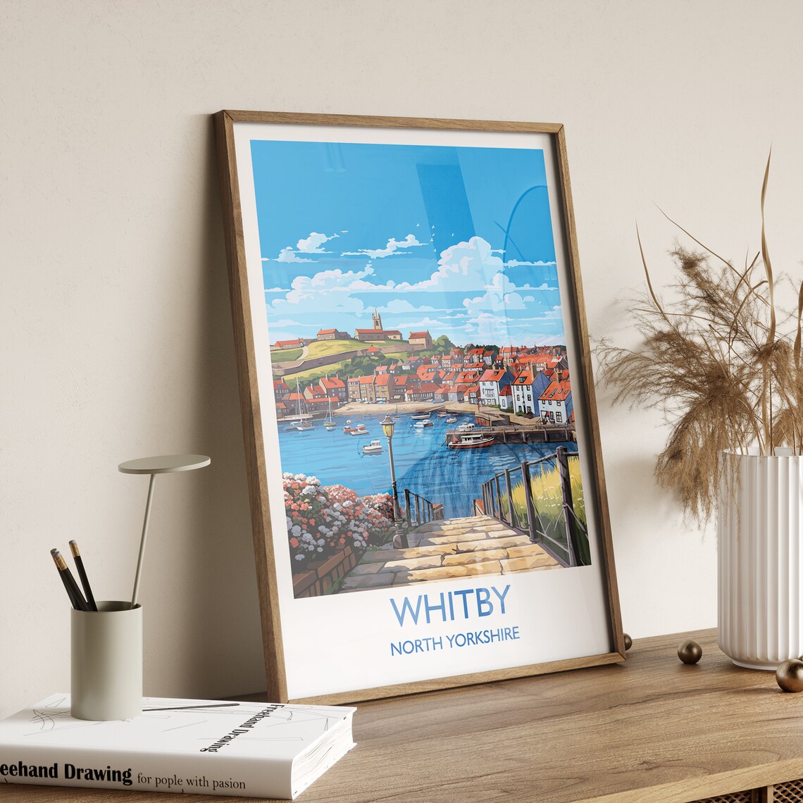 Whitby Yorkshire Travel Gift Wall Art Print - Image 3