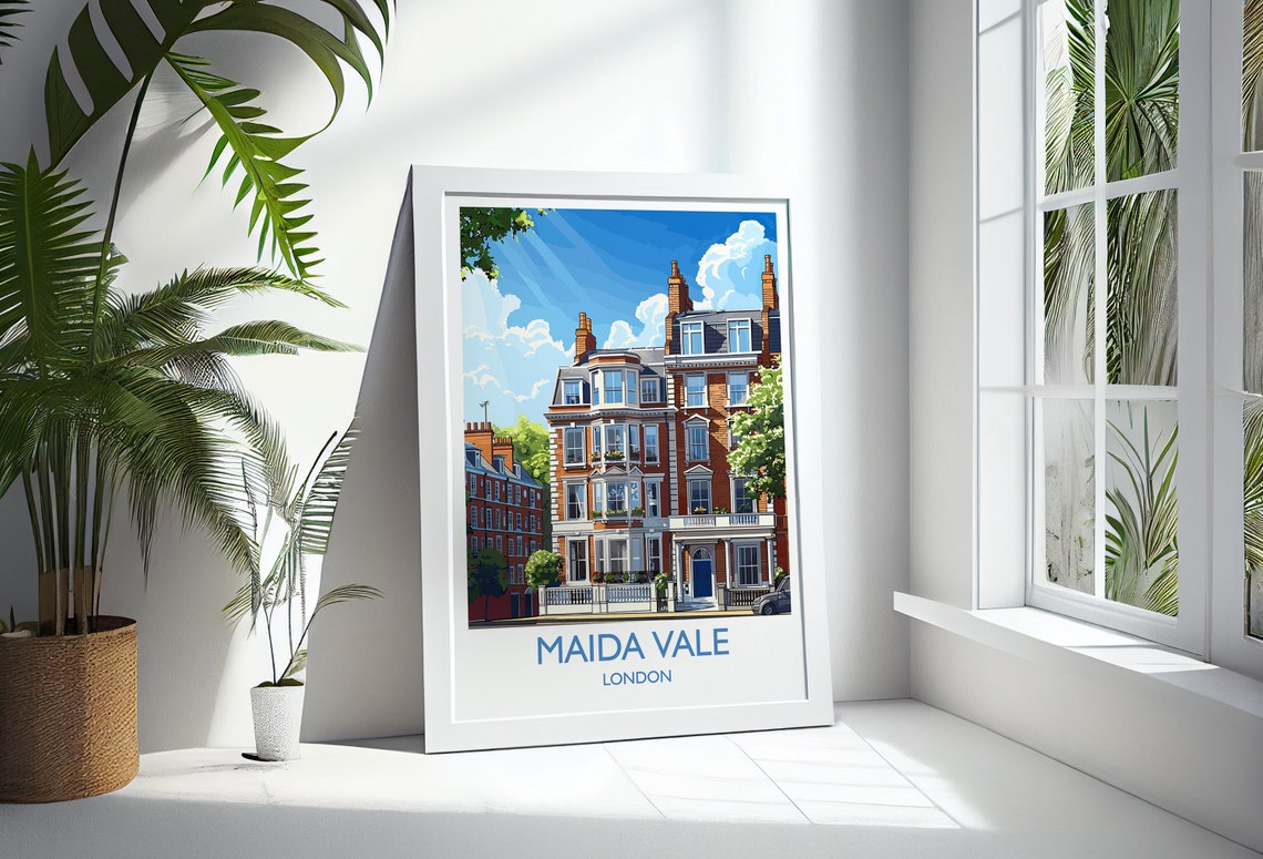 Maida Vale Travel Print Travel Poster Of Maida Vale London Poster Maida Vale Art Gift London Art Lovers Uk Travel Gift - Image 3