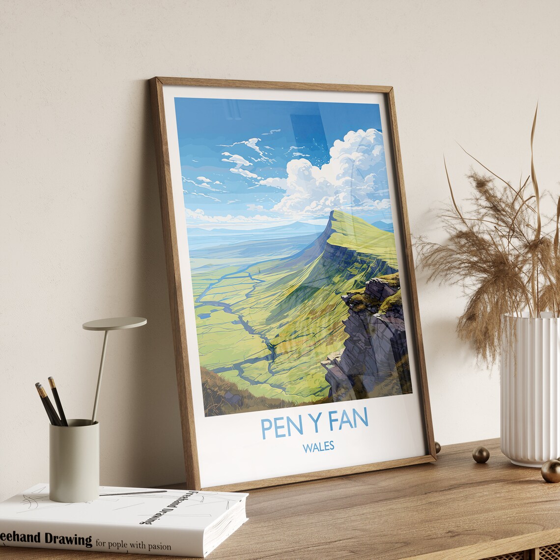 Pen Y Fan Travel Poster, Wales Brecon Beacons - Image 2