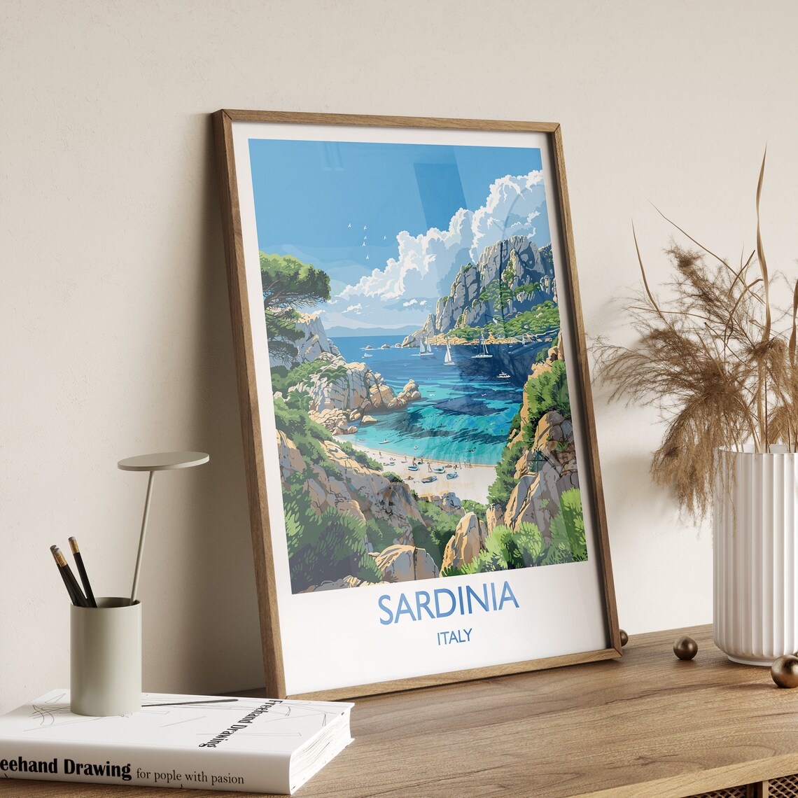Sardinia Travel Poster, Italian Place Art Print - Image 2