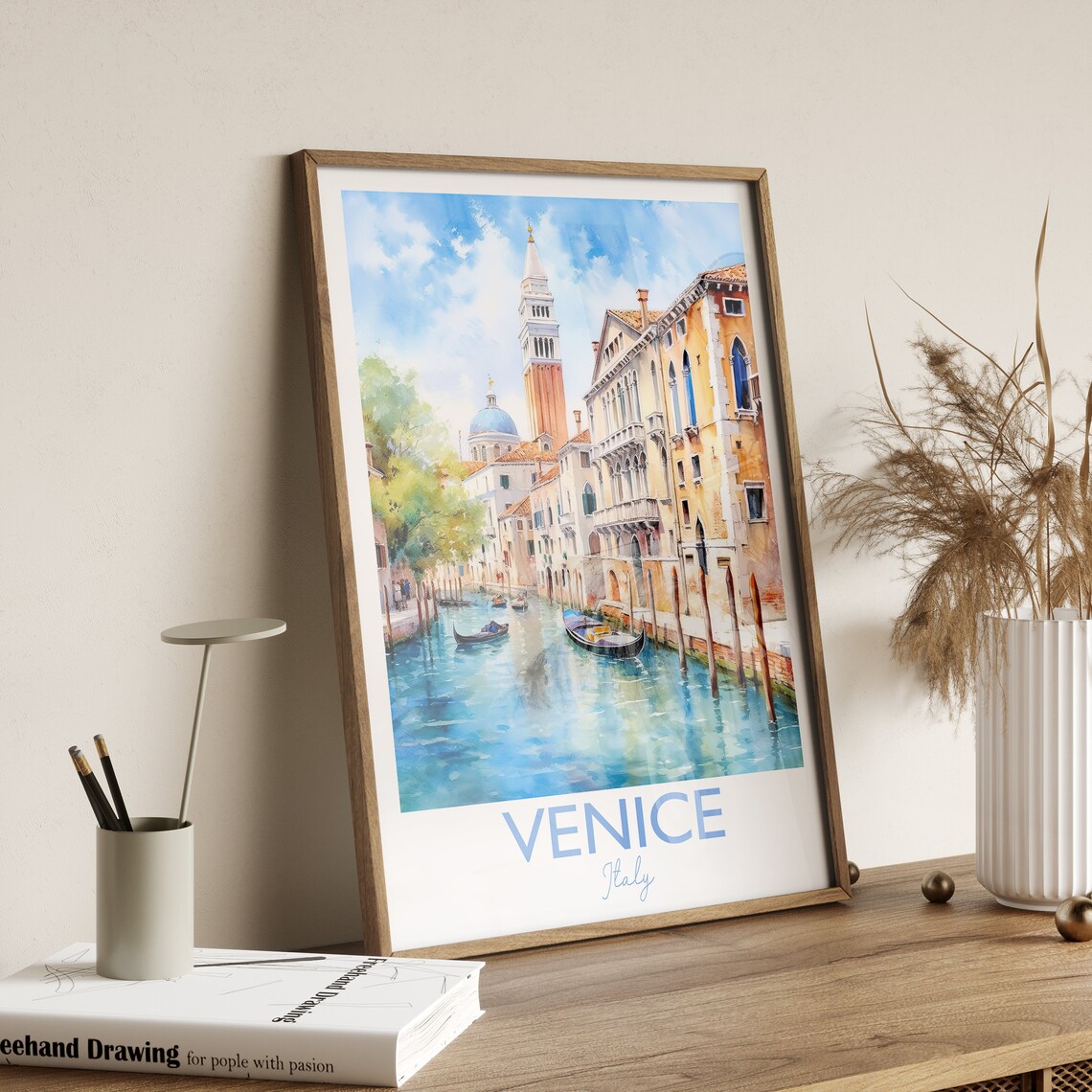 Venice Travel Poster, Watercolor Travel Print - Image 4