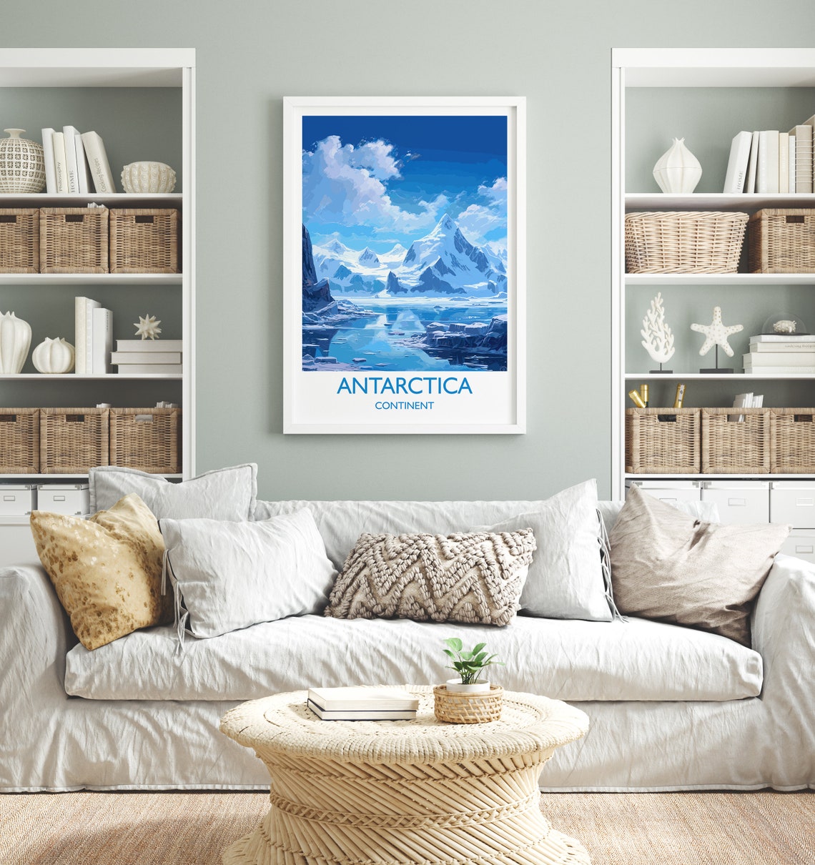 Antarctica Continent Glacier Peaks Iceberg Travel Poster Wall Decor - Image 4