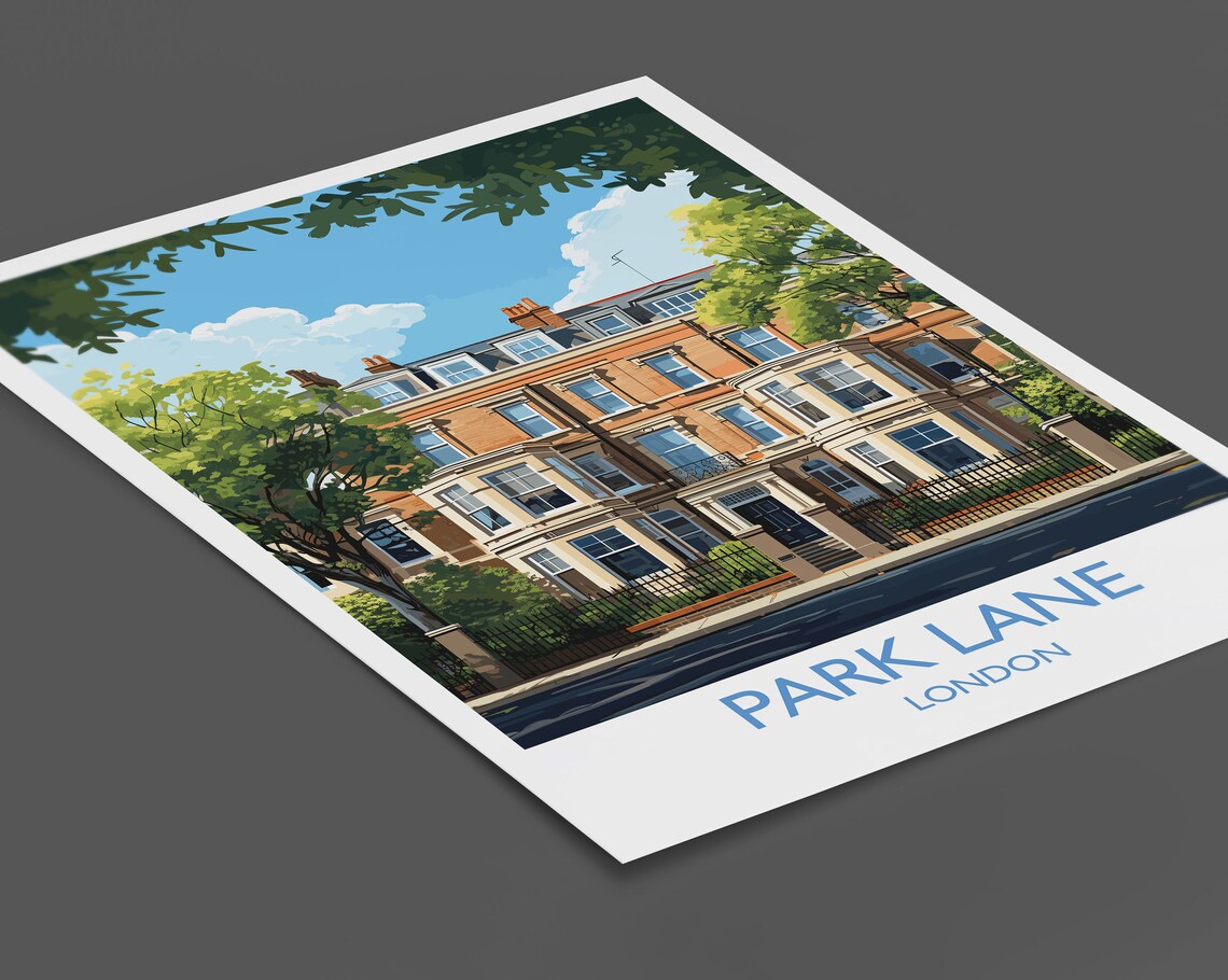 Park Lane London Grand Terrace Houses Travel Poster Wall Decor - Image 2