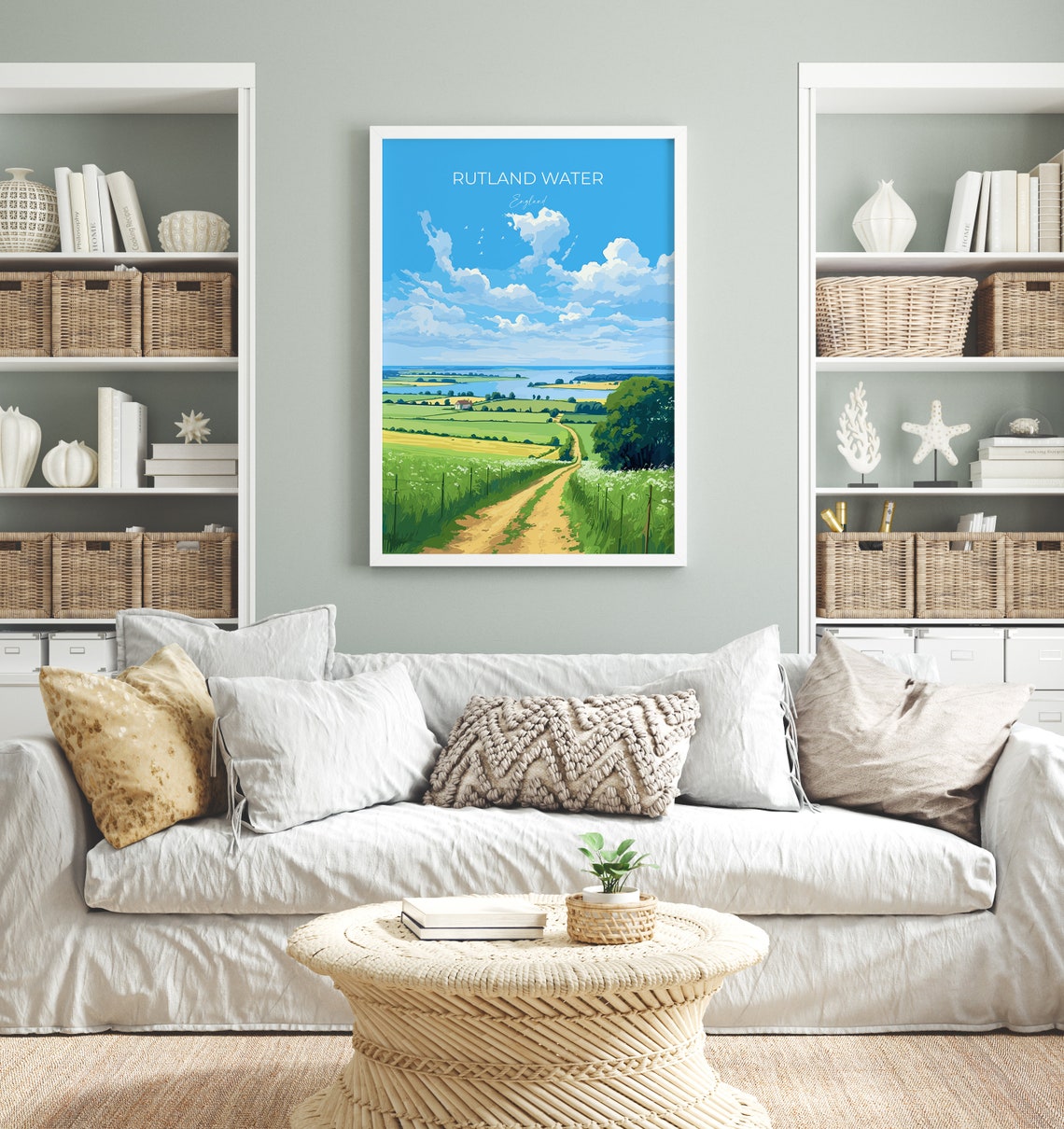 Rutland Water Poster Travel Print Of Rutland Water Rutland Water Reservoir Rutland Water Art Gift Wall Art Print - Image 4