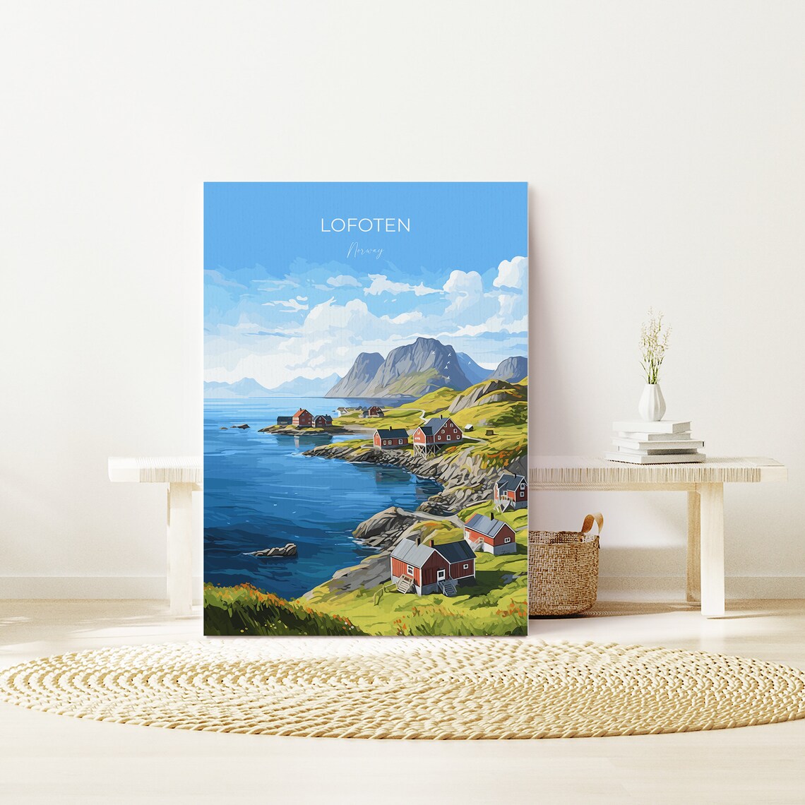 Lofoten Arctic Fishing Village Norway Mountain Fjord Coast Poster - Image 3