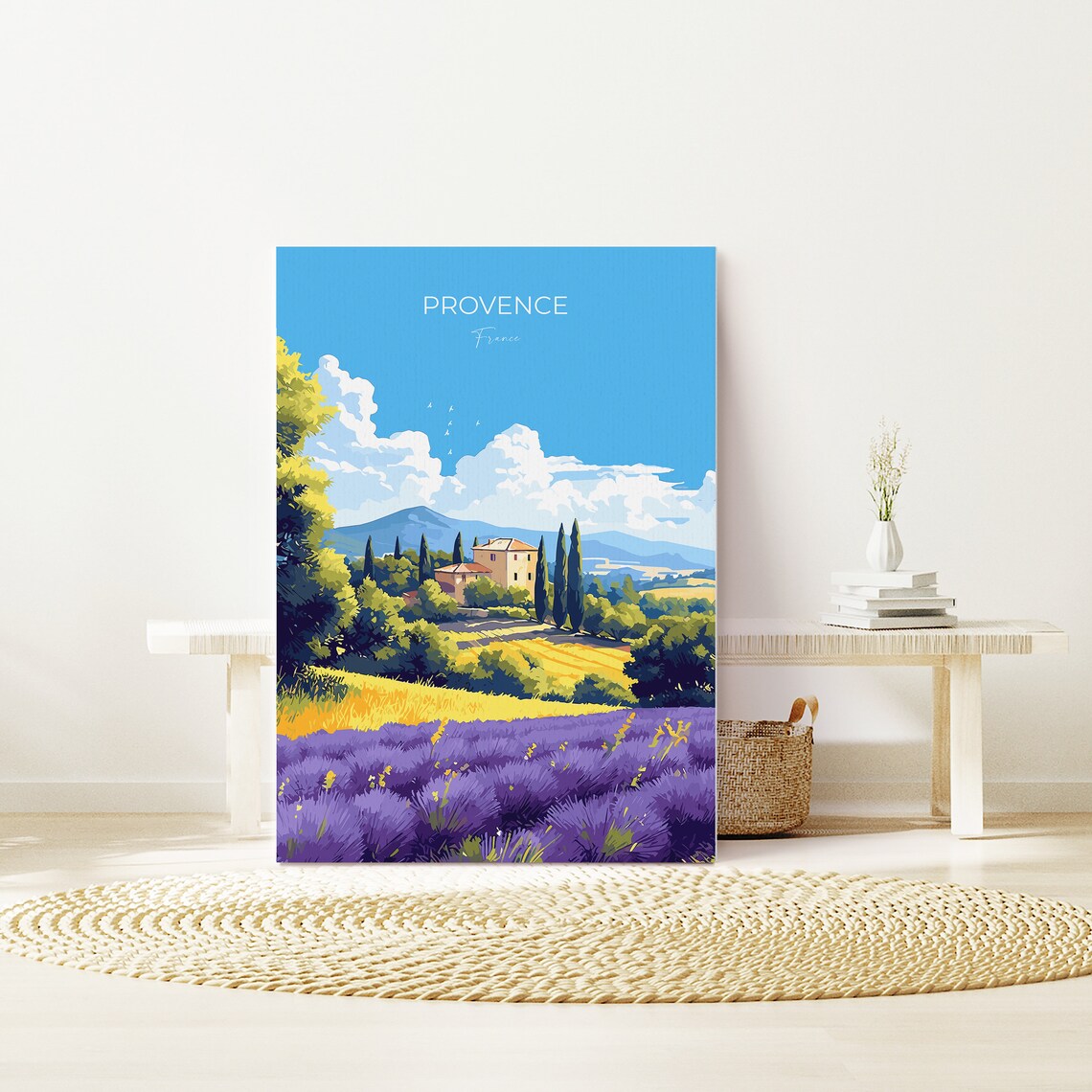 Provence France Lavender Fields Farmhouse Cypress Travel Poster Gift - Image 3