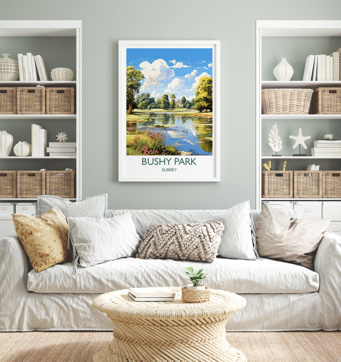 Bushy Park Travel Print Travel Poster Of Bushy Park Surrey London England London Art Lovers Gift Wall Art Print - Image 4