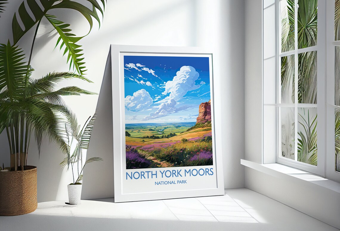 North York Moors Travel Poster, North Yorkshire England - Image 3
