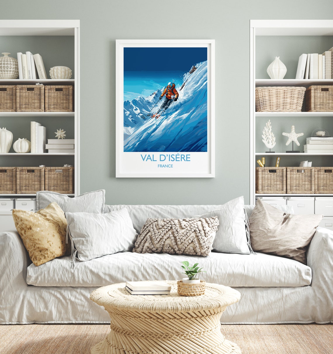 Val Disere Travel Print Wall Art Travel Poster Of Val Disere Ski Poster Val Disere Art Gift French Ski Art Lover Travel Gift - Image 4