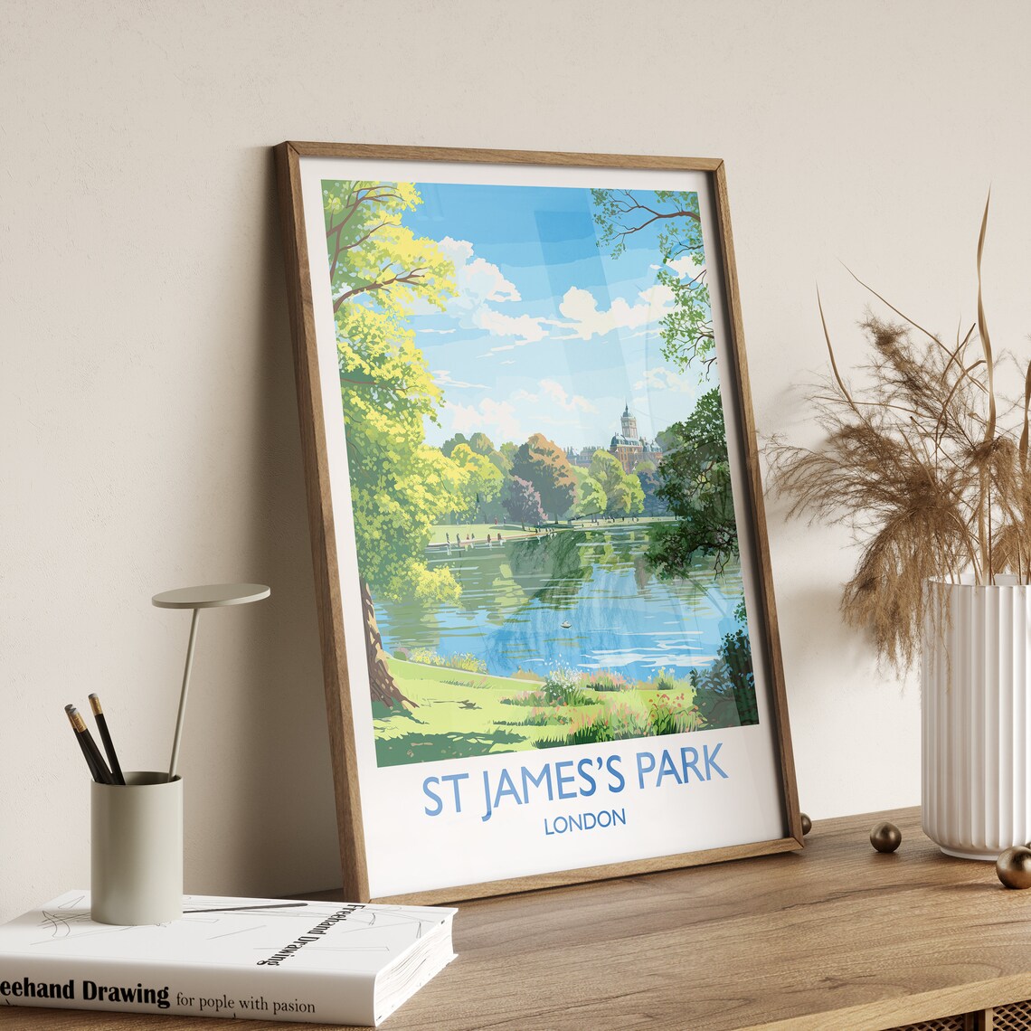 St James's Park London Serene Lakeside Gardens Travel Poster - Image 3