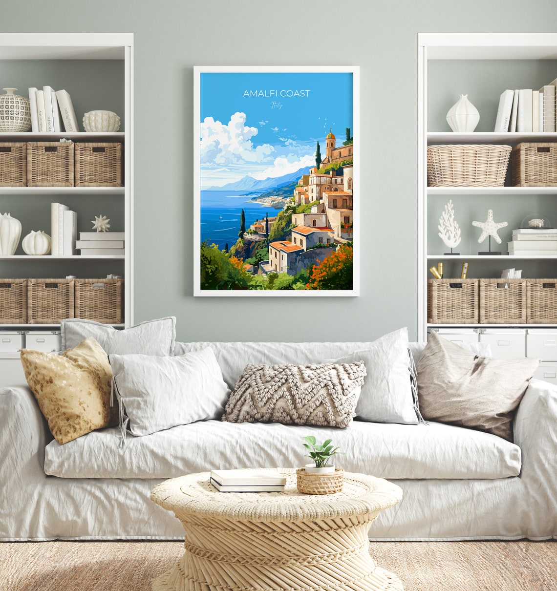 Amalfi Poster Travel Print Of Amalfi Coast Italy Poster Amalfi Coast Art Gift Sorrento Art Italy Art Travel Gift - Image 3