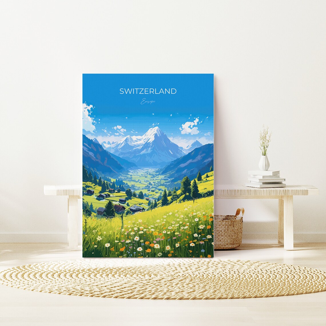 Switzerland Travel Poster, Alps Travel Poster - Image 4