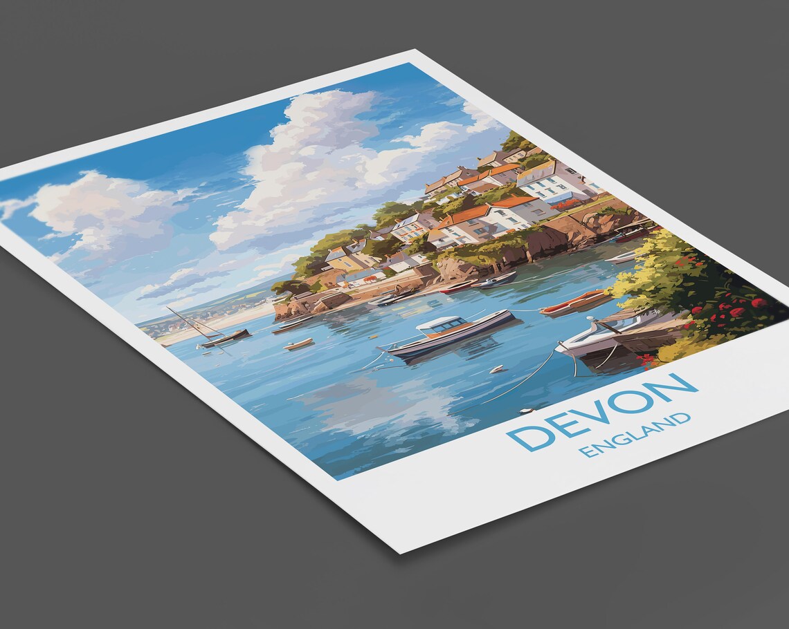 Devon Travel Poster, England Travel Art Print - Image 3