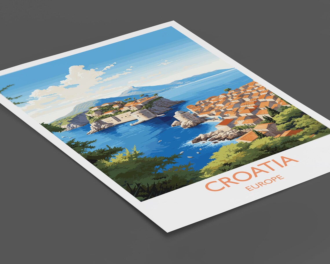 Croatia Travel Poster, Dalmatian Coast Art Print - Image 2