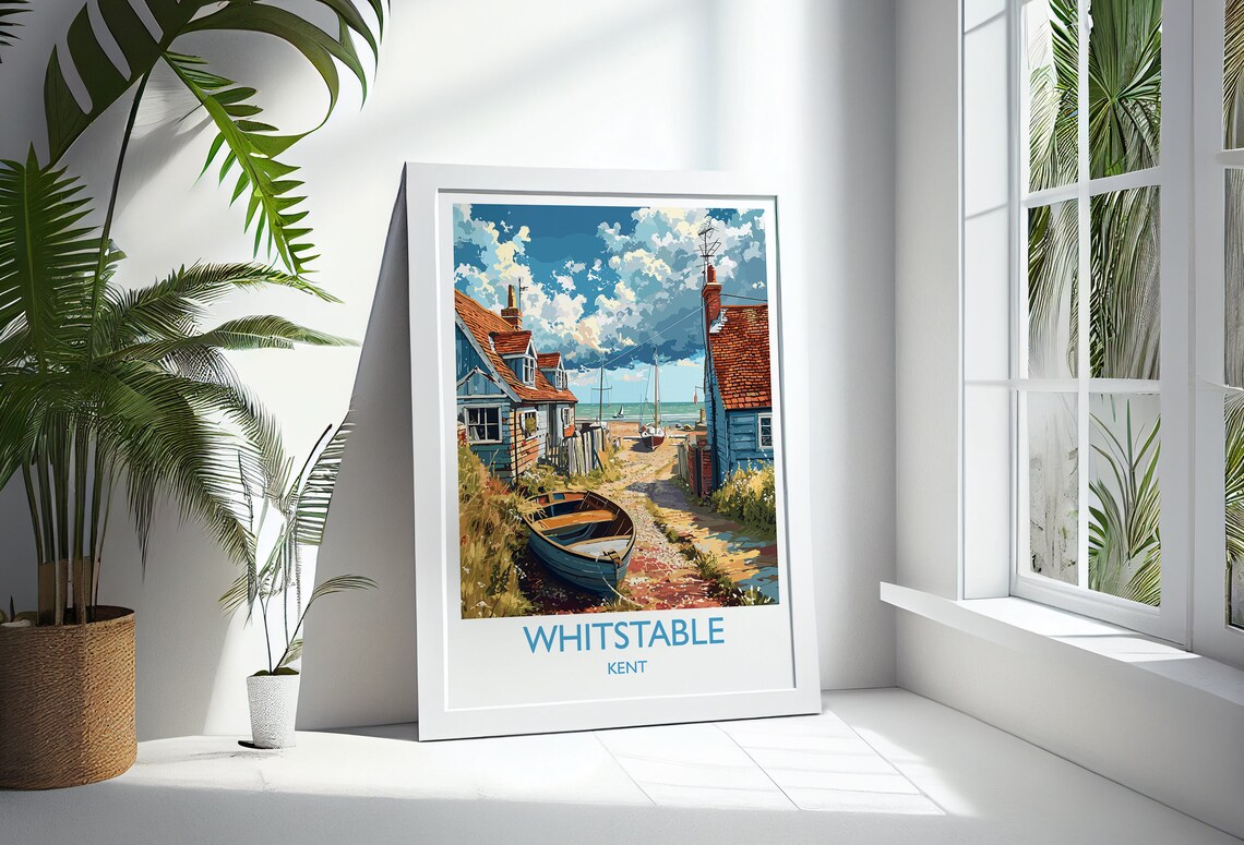 Whitstable Travel Poster, Kent Coast Art Print - Image 3
