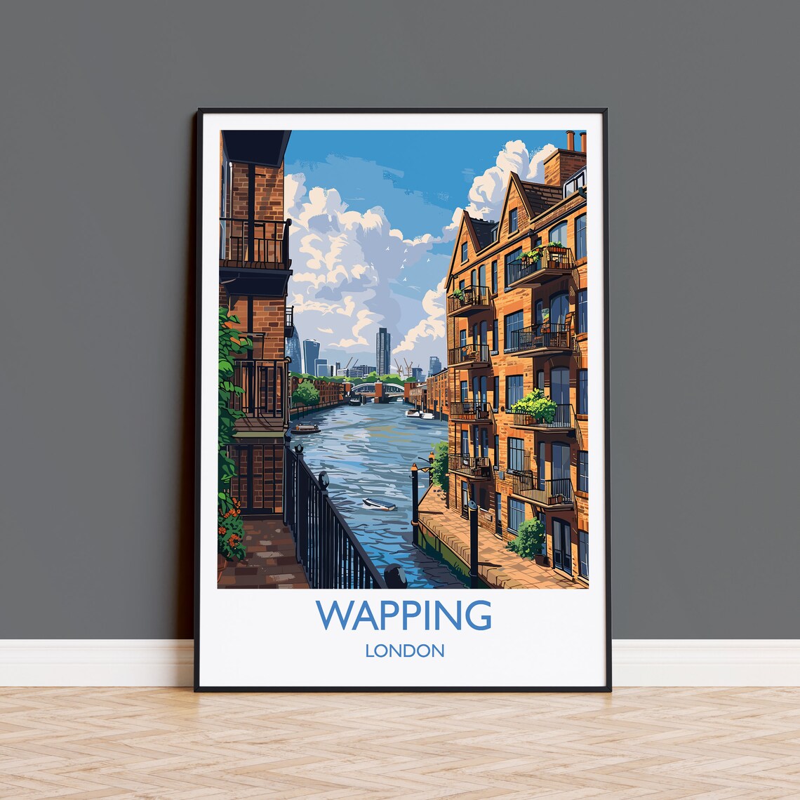 Wapping Travel Poster, London Travel Art Print
