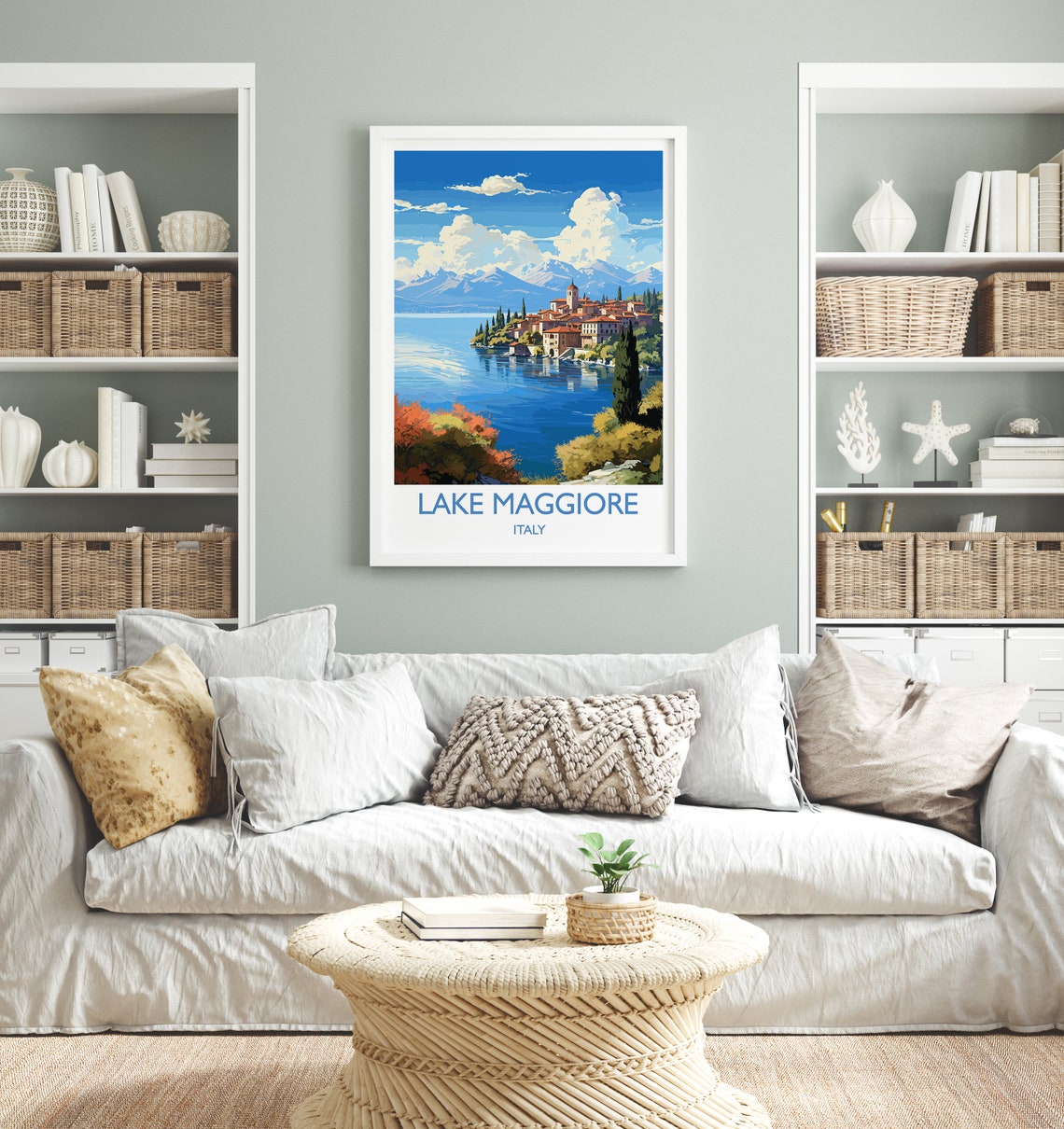 Lake Maggiore Travel Poster Wall Art Travel Print Of Lake Maggiore Lake Maggiore Art Lovers Gift Italy Italian Lakes Art Gift - Image 4