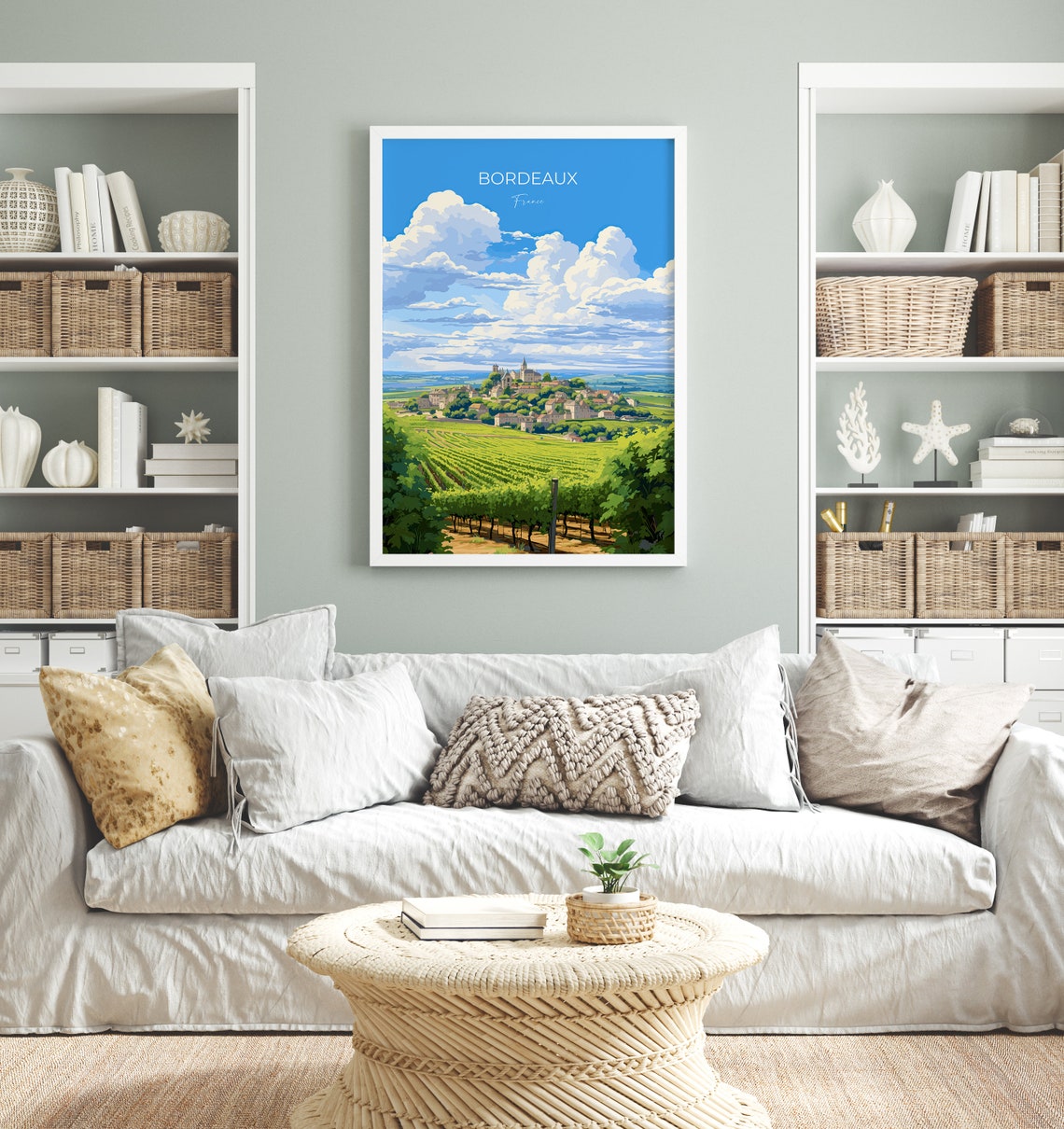 Bordeaux Travel Print Wall Art Travel Poster Of Bordeaux Wine Region France Europe France Travel Gift Art - Image 4
