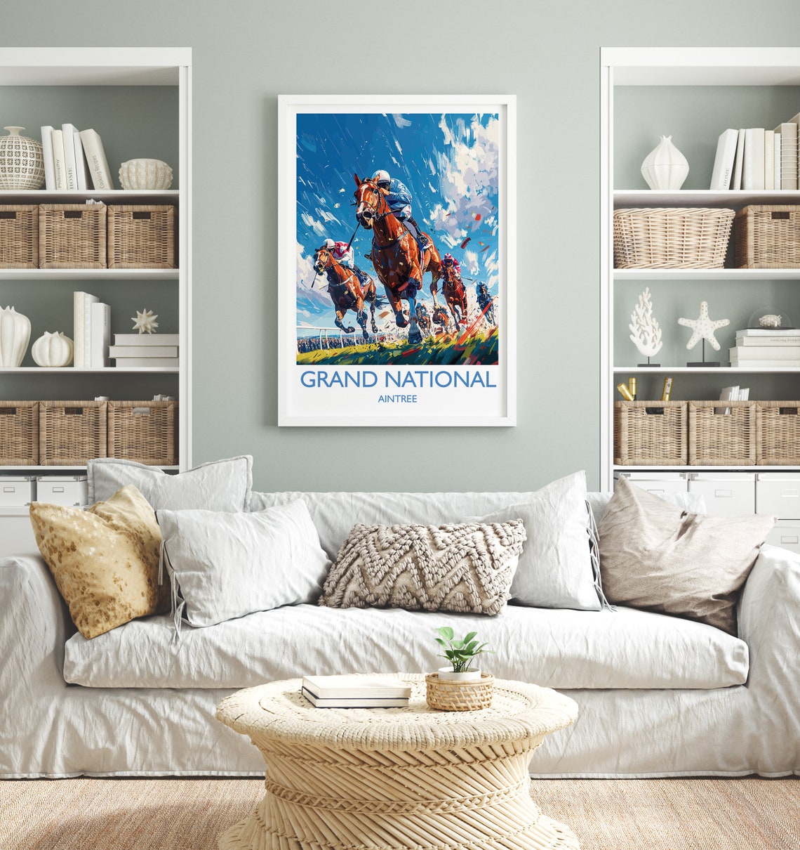 Grand National Travel Poster Wall Art Travel Print Of Aintree Merseyside England Grand National Horse Race Art Gift England Art Gift - Image 4