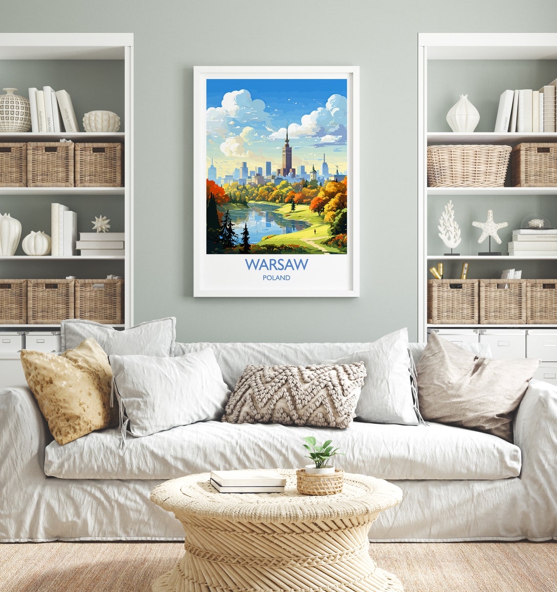Warsaw Travel Poster Travel Print Of Warsaw Poland Poster Warsaw Art Gift Poland Art Lovers Travel Gift - Image 4